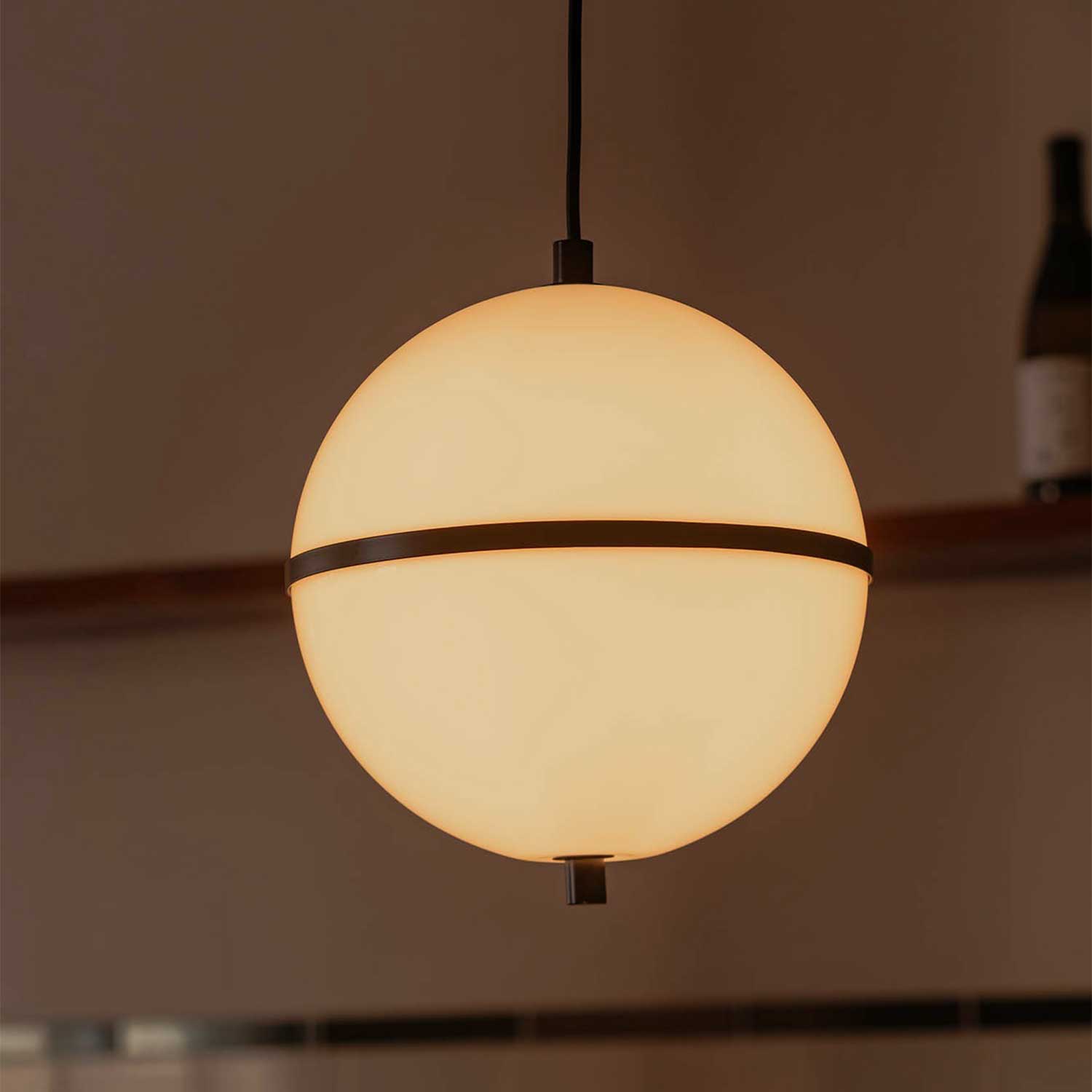 Dome - White globe hanging light for minimalist living room