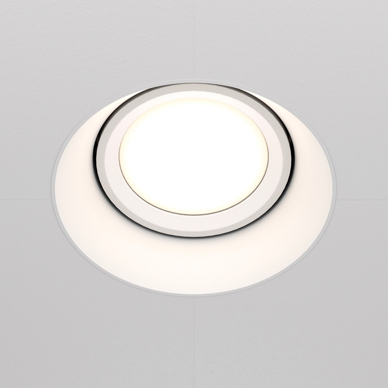 DOT - Round recessed adjustable spotlight invisible without collar
