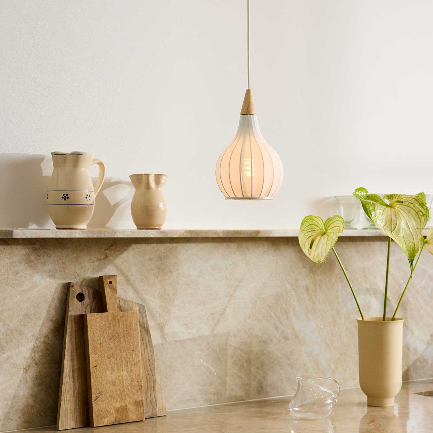 DROPS - Moderne Stoff-Pendelleuchte