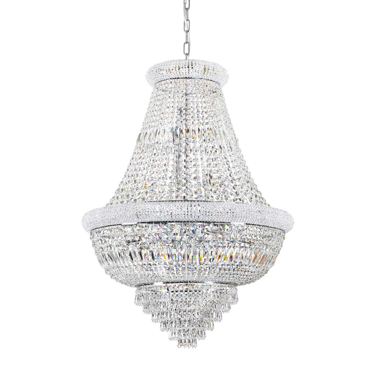 DUBAI - Lámpara de araña elegante en perlas de vidrio y cristal