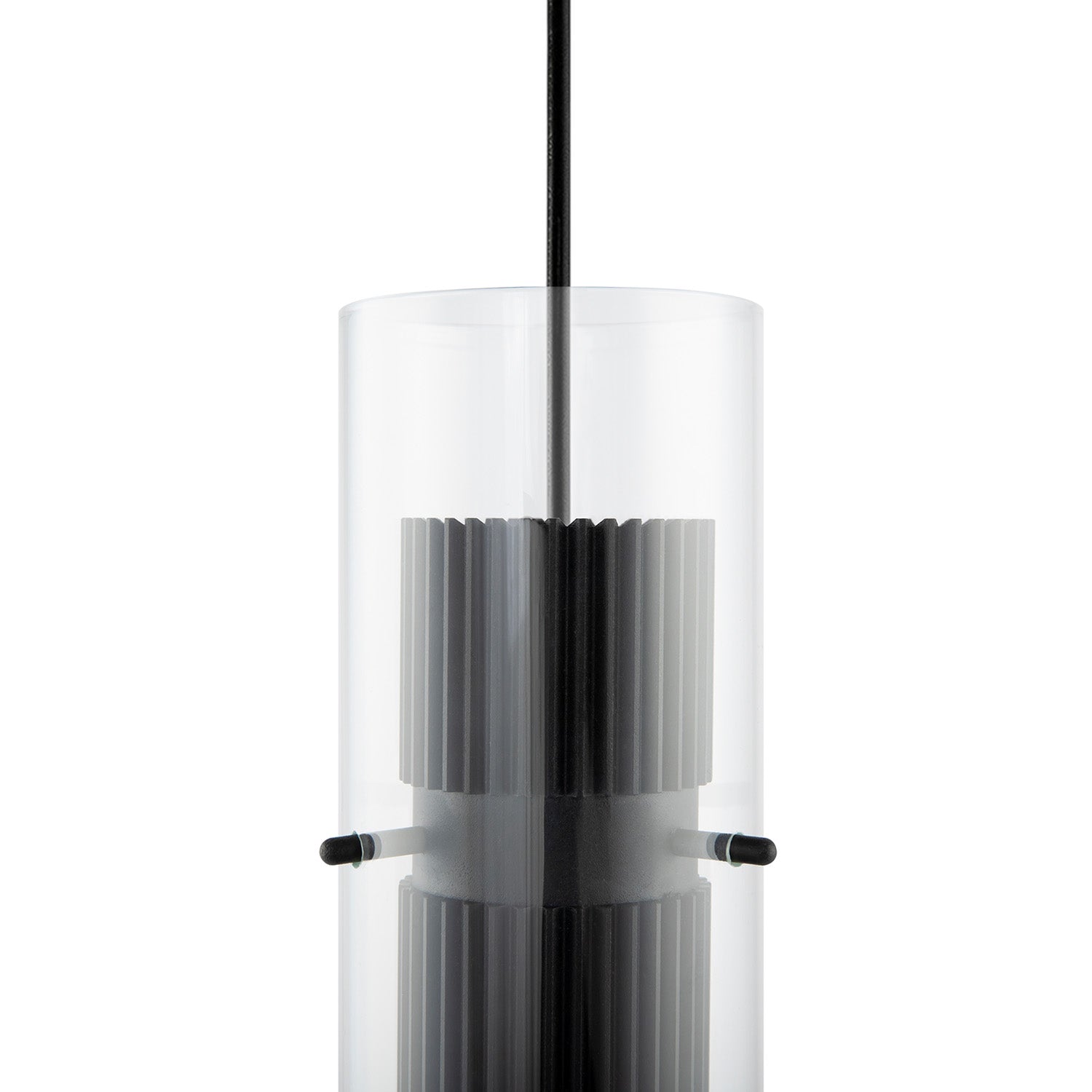 DYNAMICS - Modern kitchen pendant light in glass and aluminum