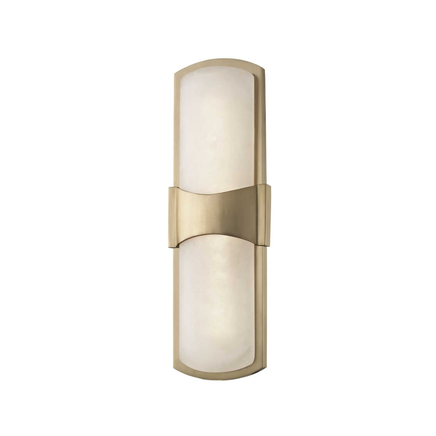 Valencia - LED-Wandleuchte gold oder Stahl und Vintage-Alabaster