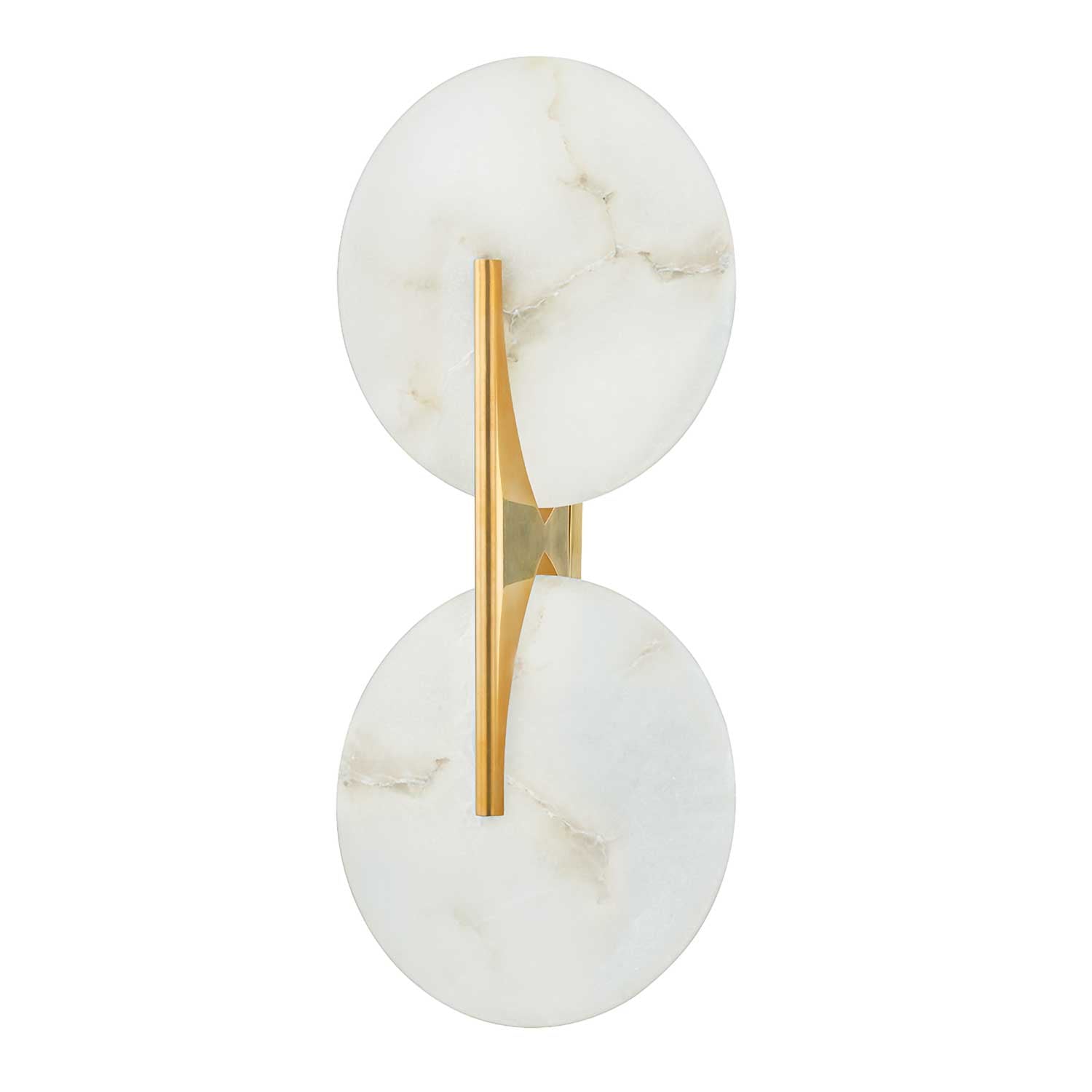 Asteria - Aplique de pared de alabastro y latón dorado de lujo para dormitorio