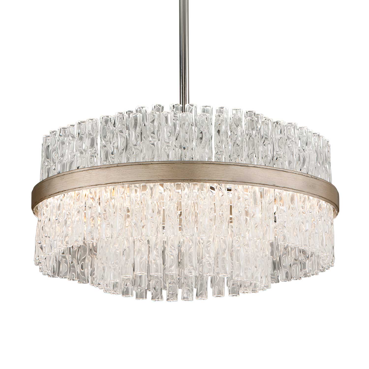 Chime - XXL crystal pendant chandelier with crystal pendants for luxury living room