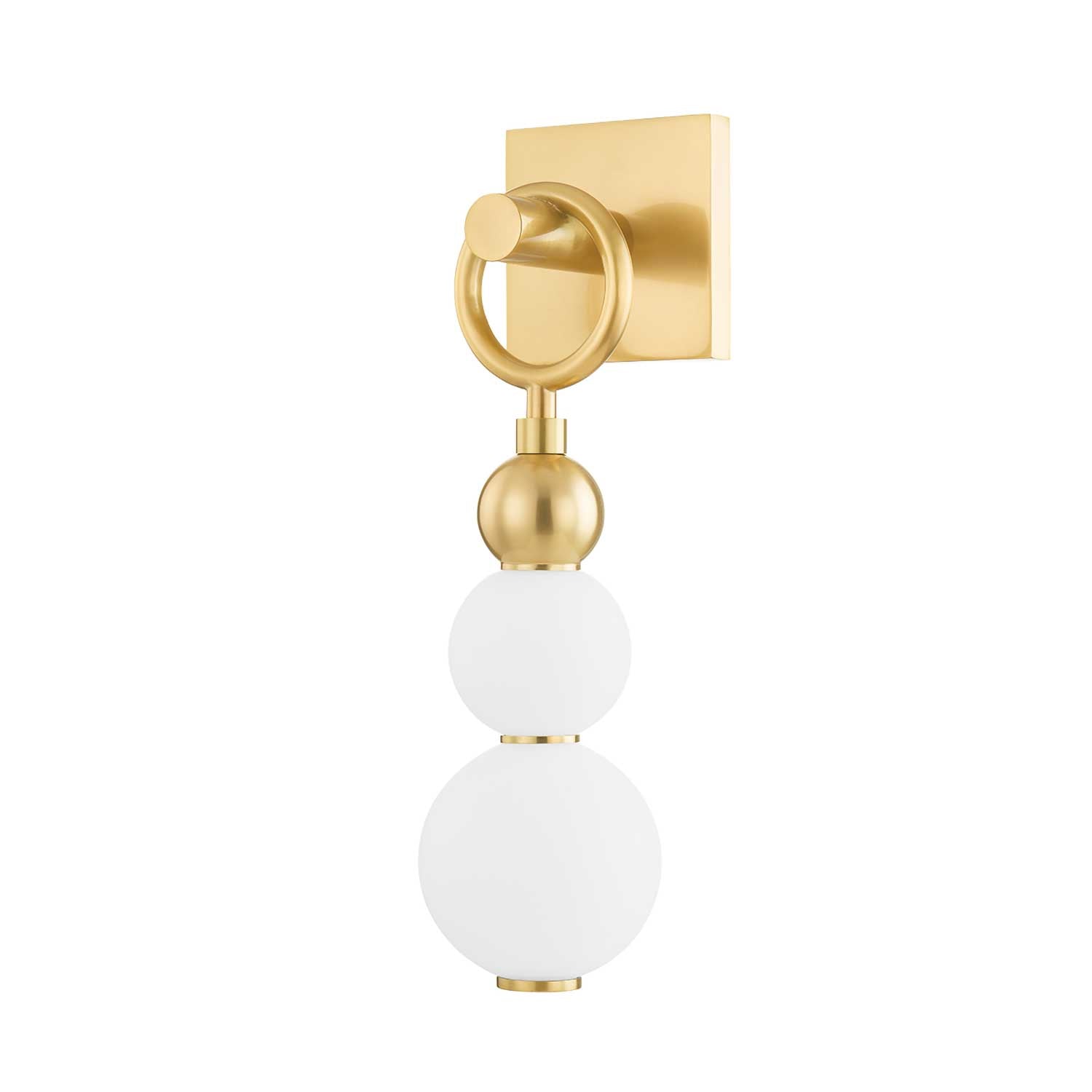 Perrin - Modern golden wall sconce in brass and glass