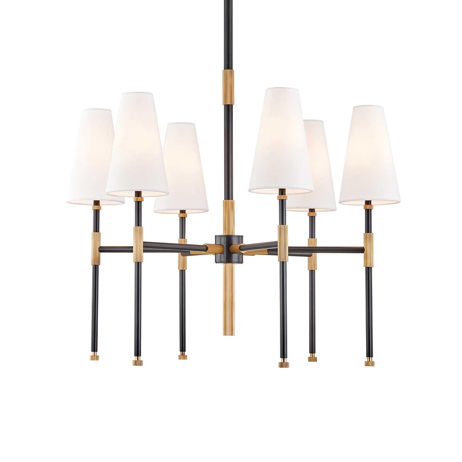 Bowery - Chic suspension in brass or steel for living room