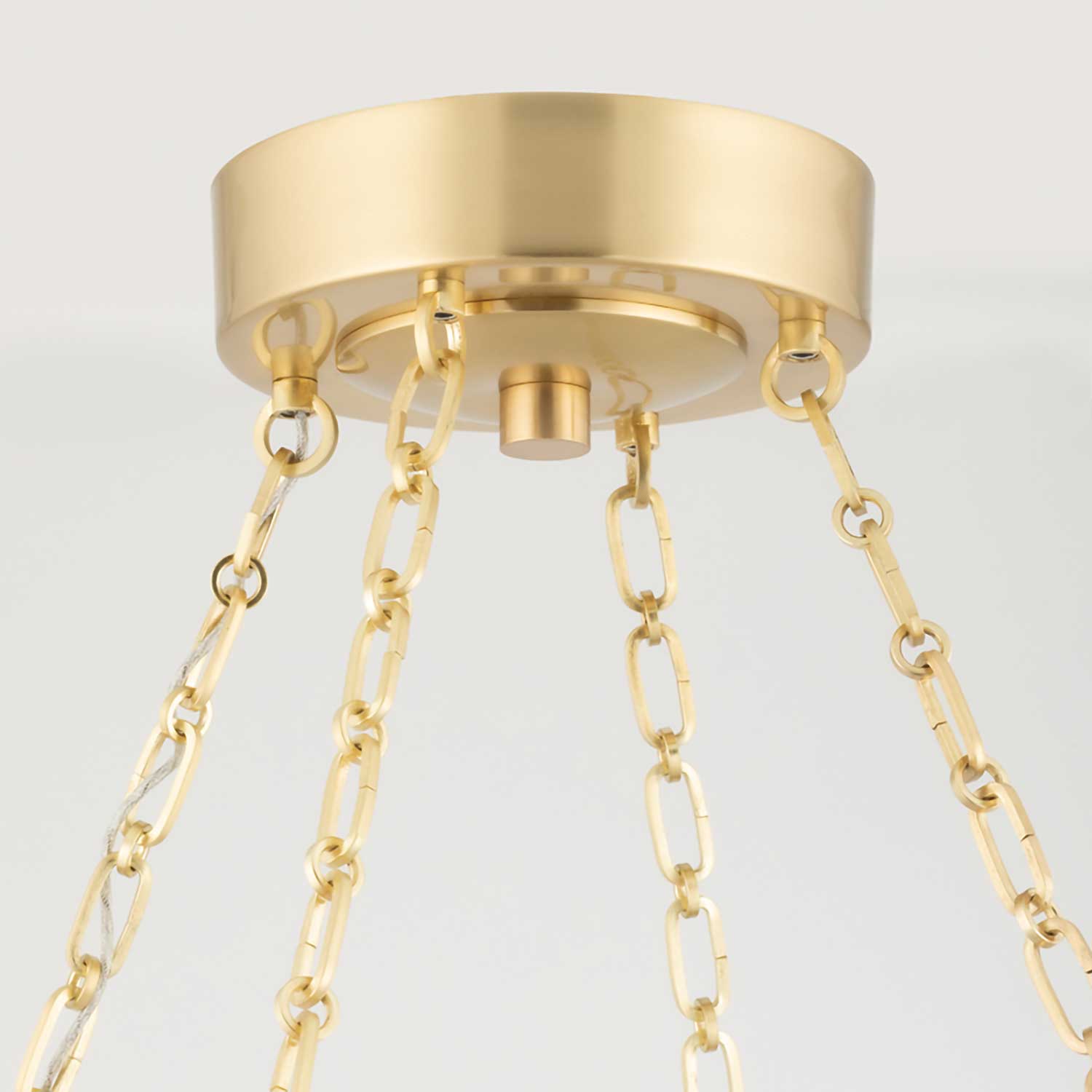 Lindley - Großer goldener Kronleuchter aus Messing und elegantem luxuriösem Glas