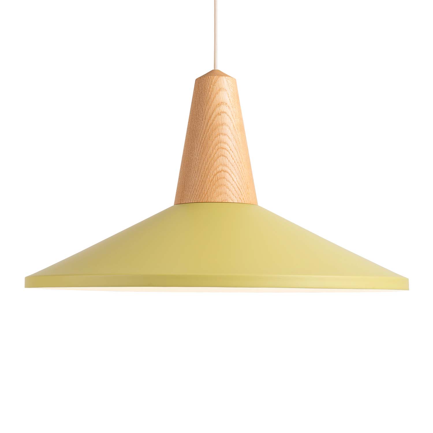 EIKON SHELL - Circular Scandinavian pendant light, colorful and wood