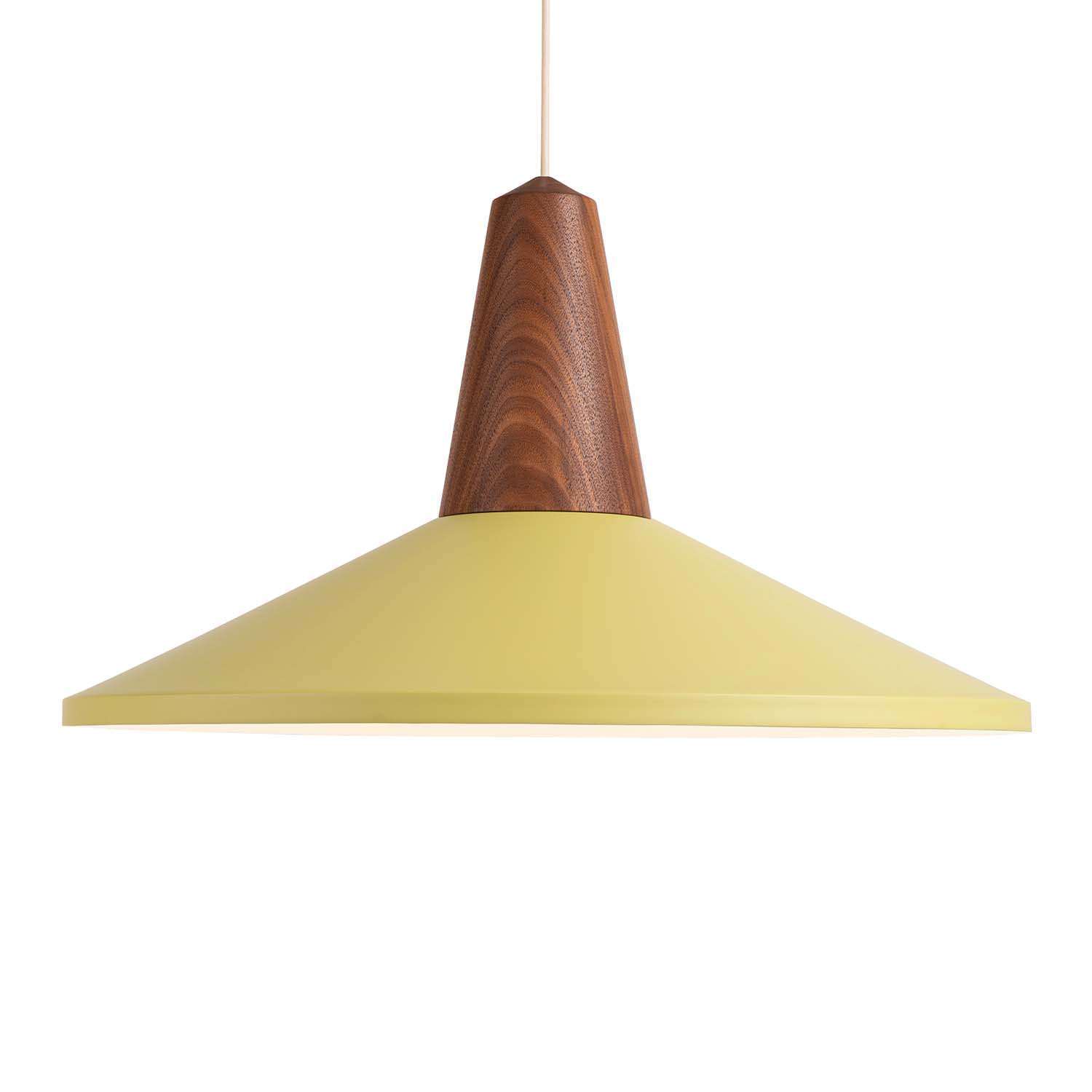 EIKON SHELL - Circular Scandinavian pendant light, colorful and wood