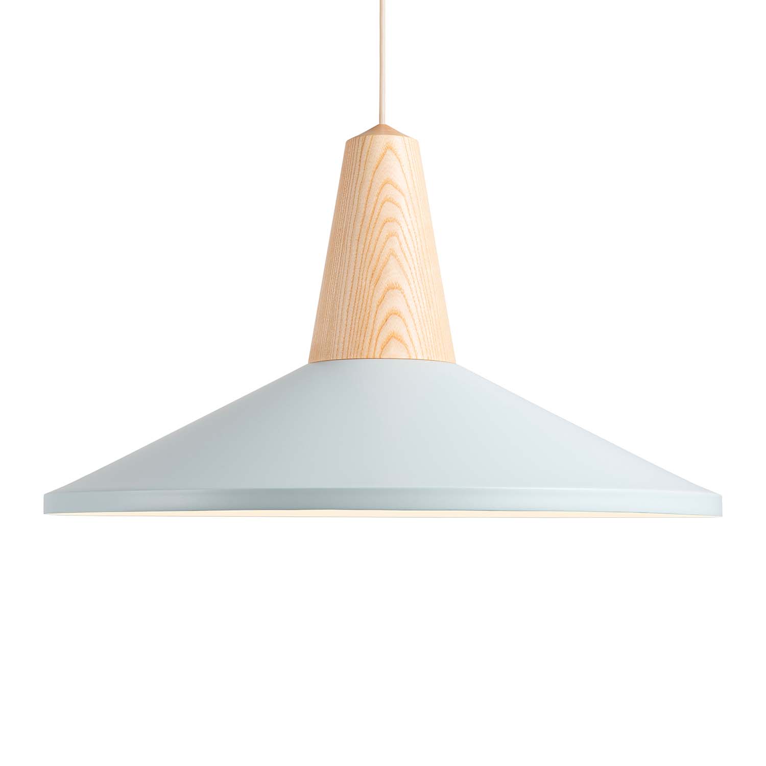 EIKON SHELL - Circular Scandinavian pendant light, colorful and wood
