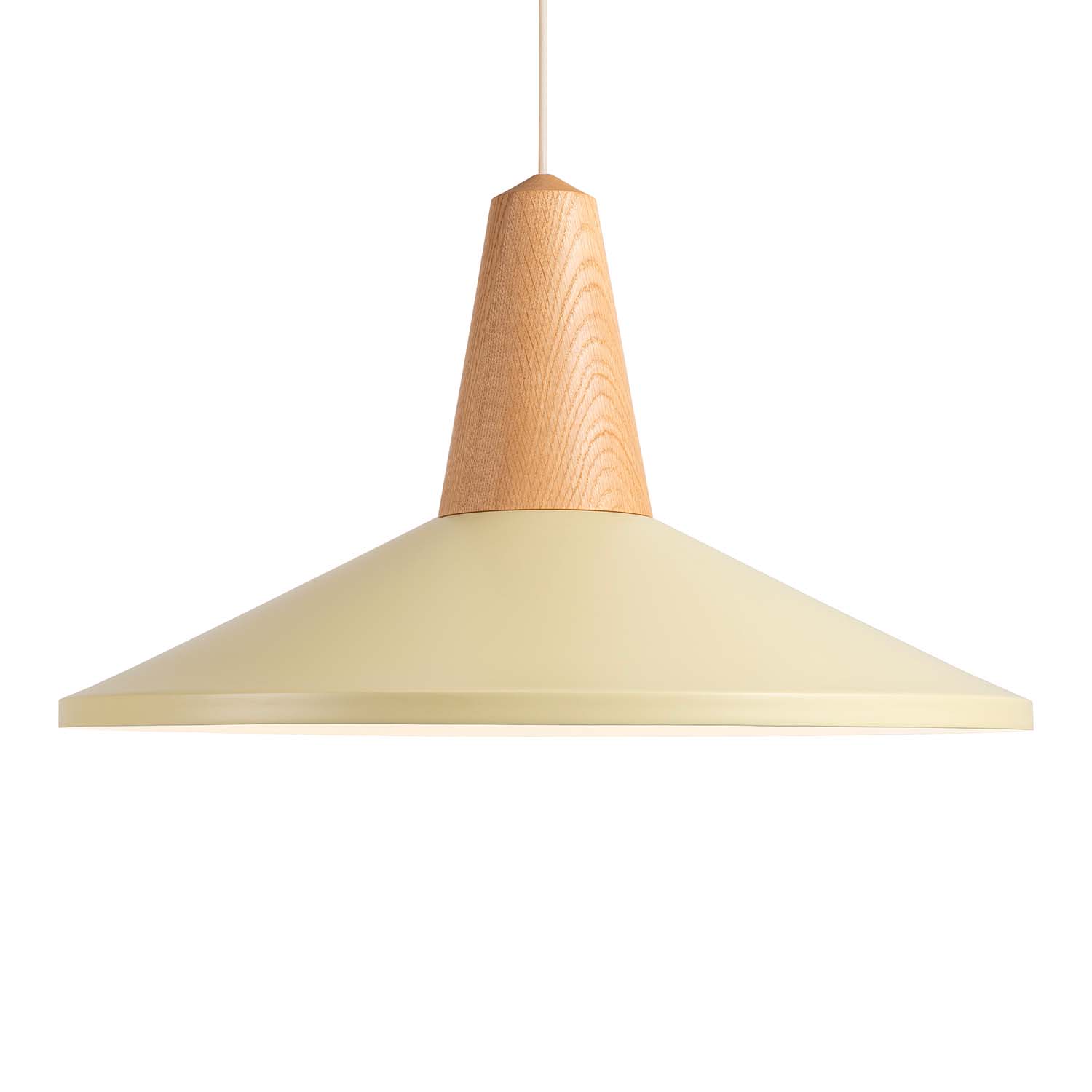EIKON SHELL - Circular Scandinavian pendant light, colorful and wood