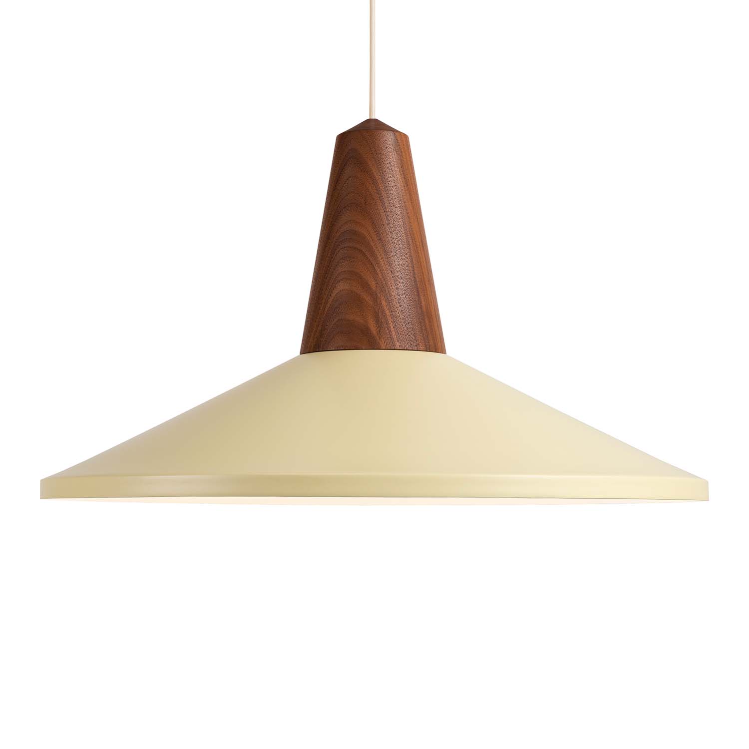 EIKON SHELL - Circular Scandinavian pendant light, colorful and wood