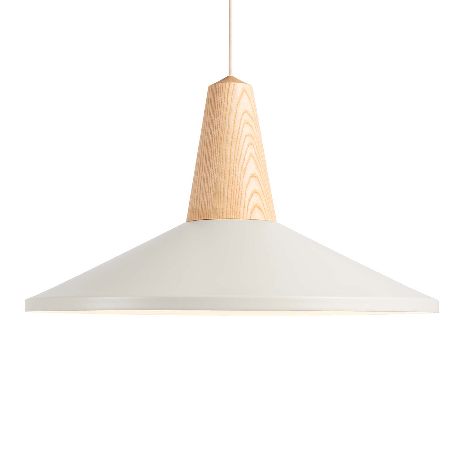 EIKON SHELL - Circular Scandinavian pendant light, colorful and wood