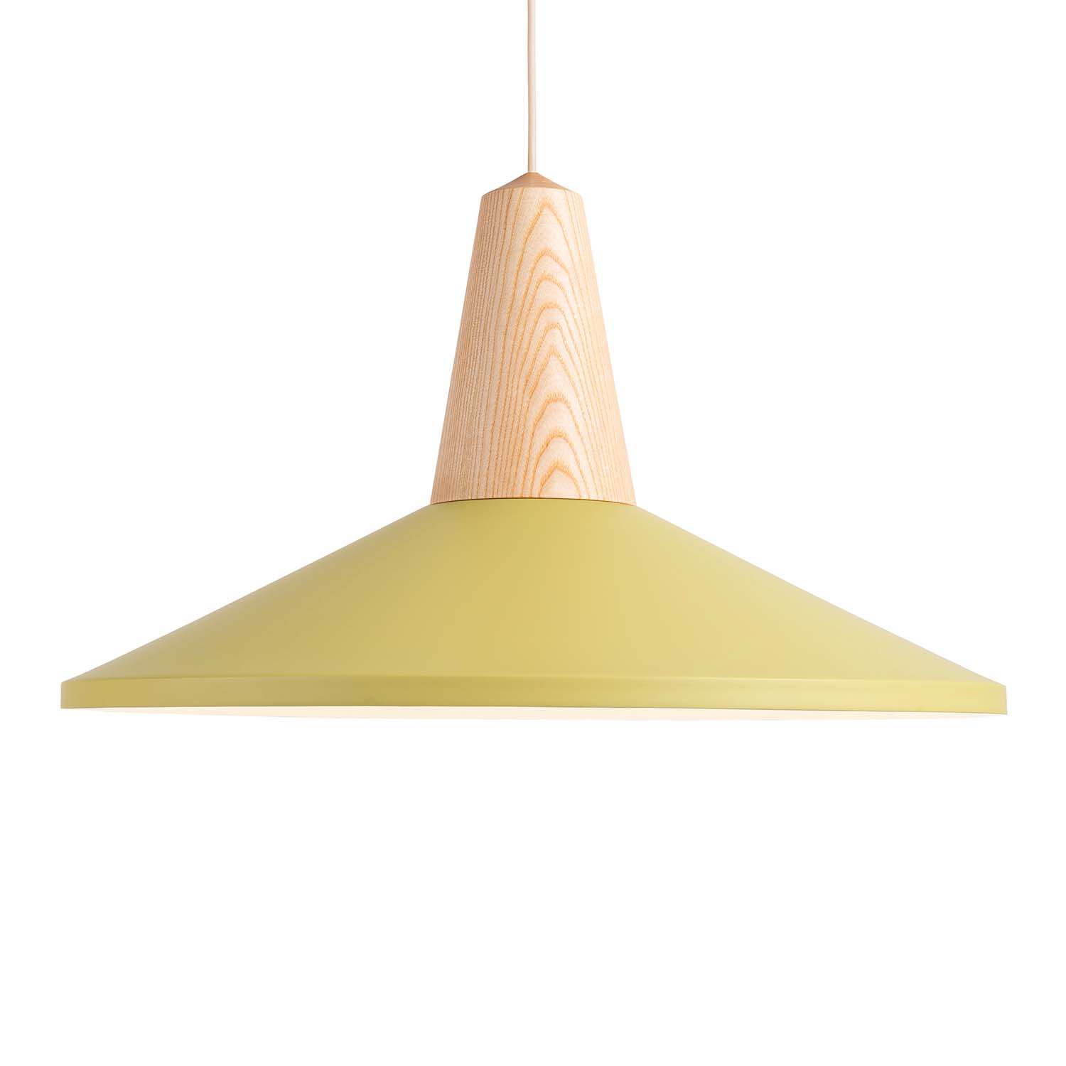 EIKON SHELL - Circular Scandinavian pendant light, colorful and wood