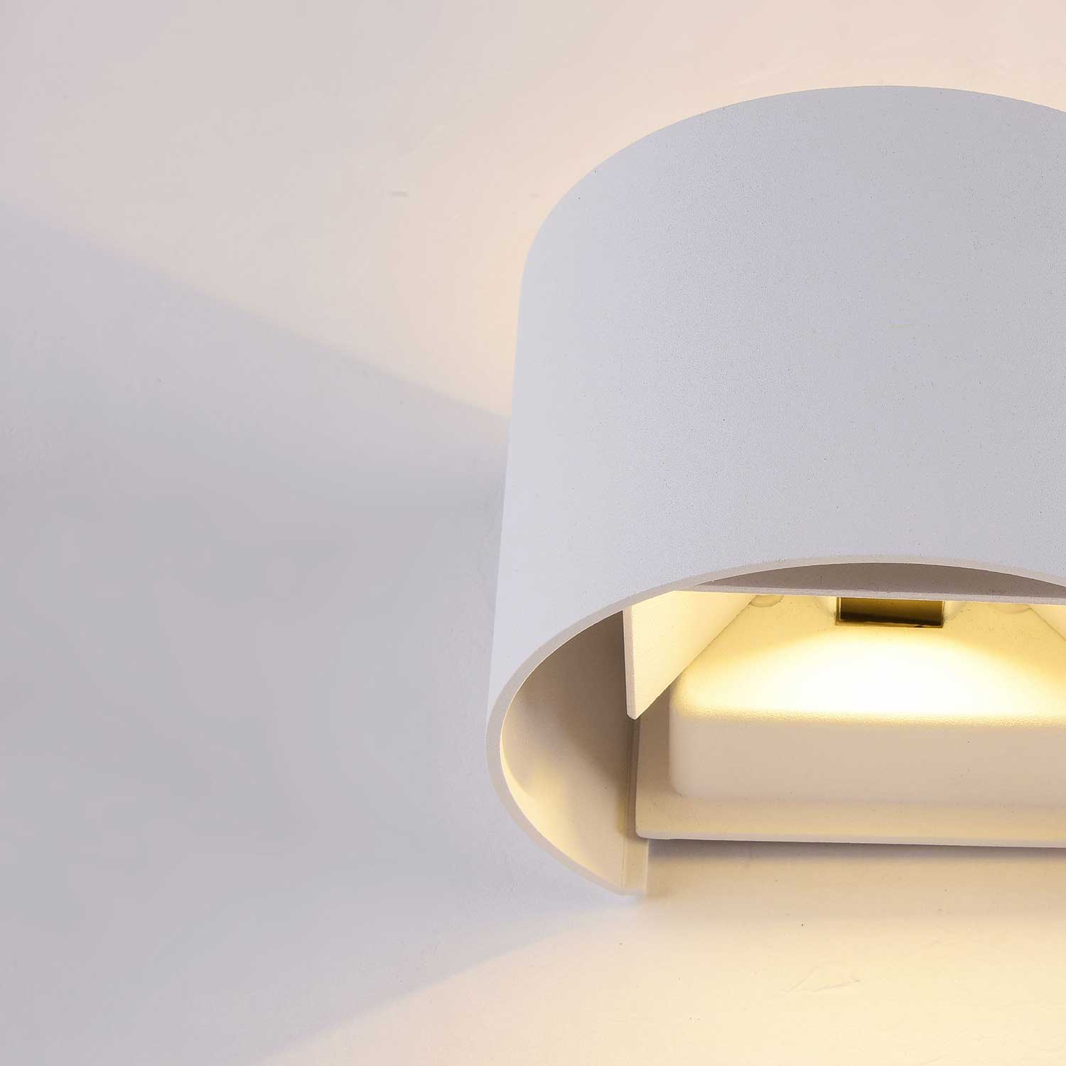 Fulton - Applique murale led intégrée ronde pour façade extérieur