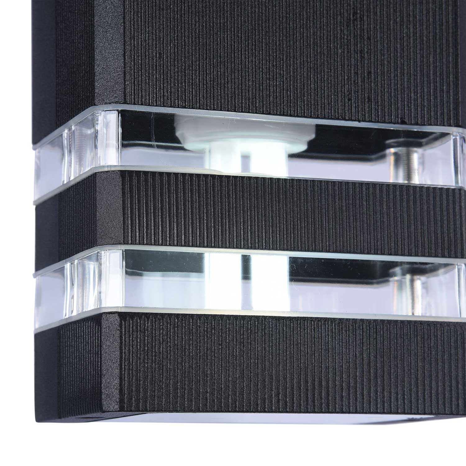 Linden - Aplique de pared exterior en acero negro industrial