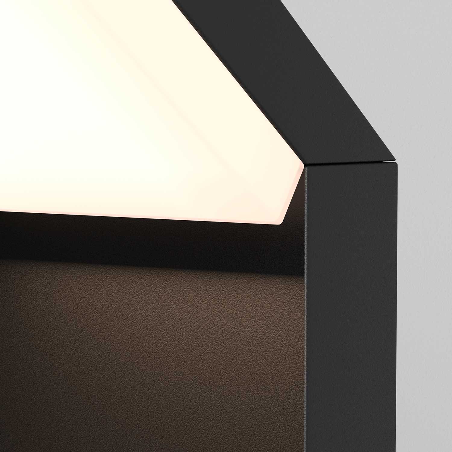 Paso - Modern black steel outdoor LED wall light