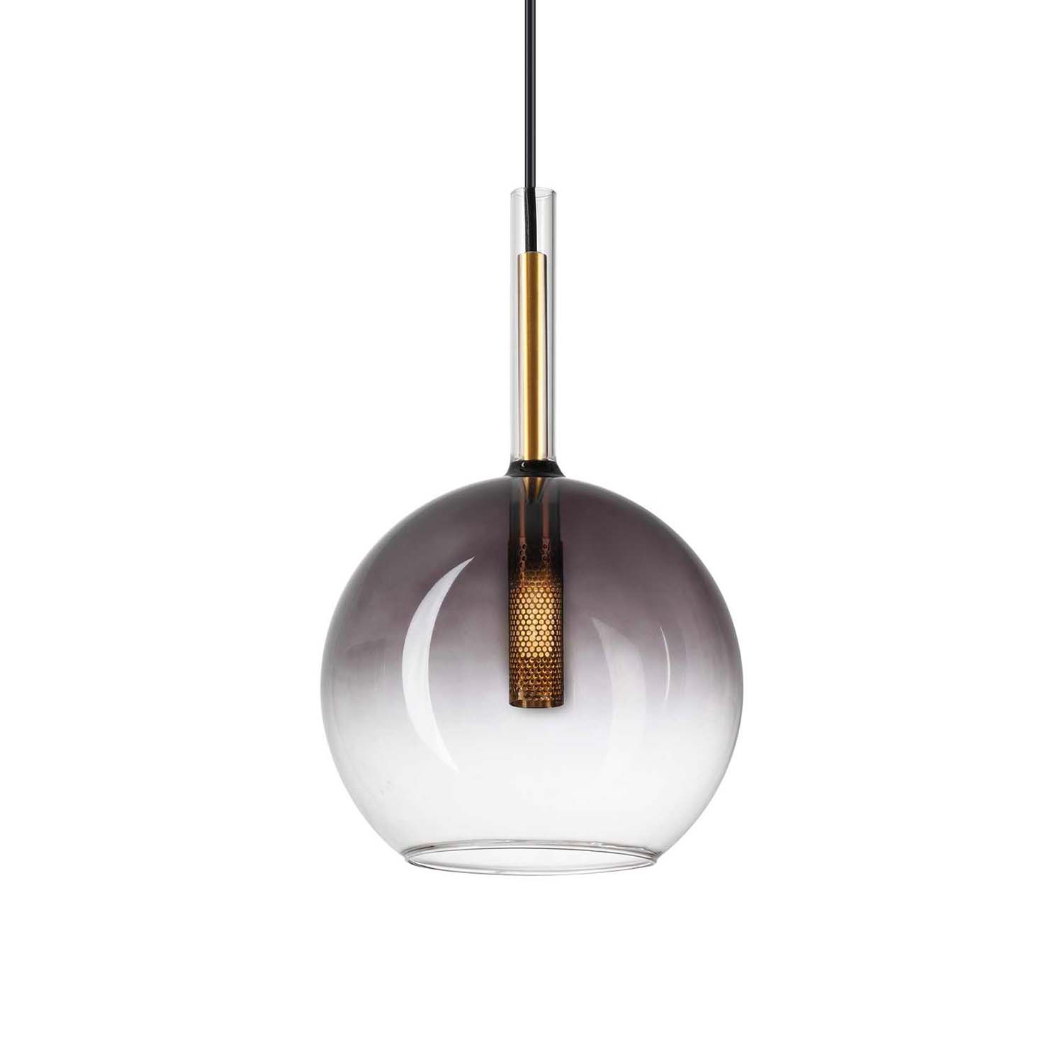 EMPIRE - Suspension vintage en verre fumé