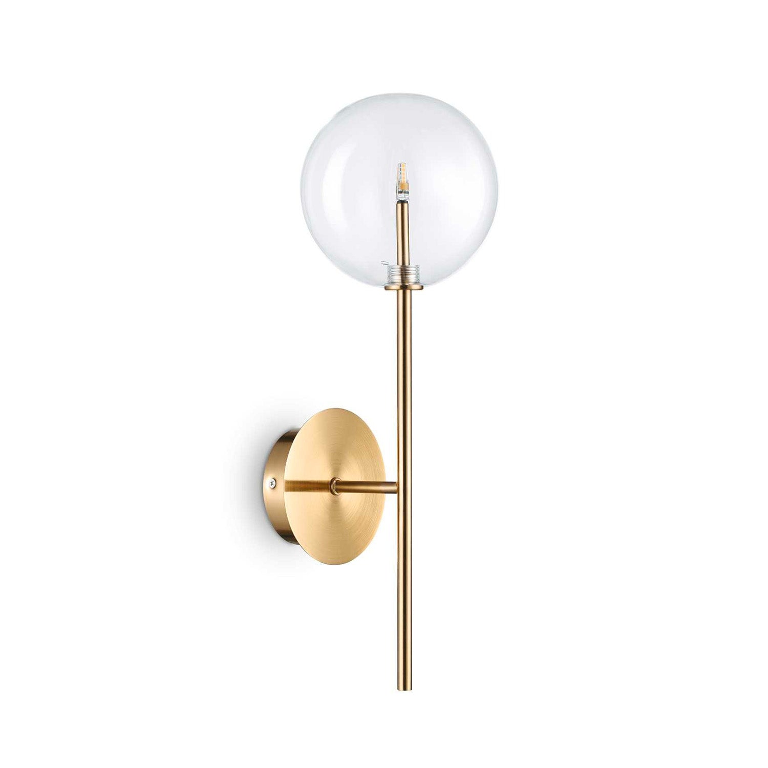 EQUINOXE - Applique murale tige avec boule en verre