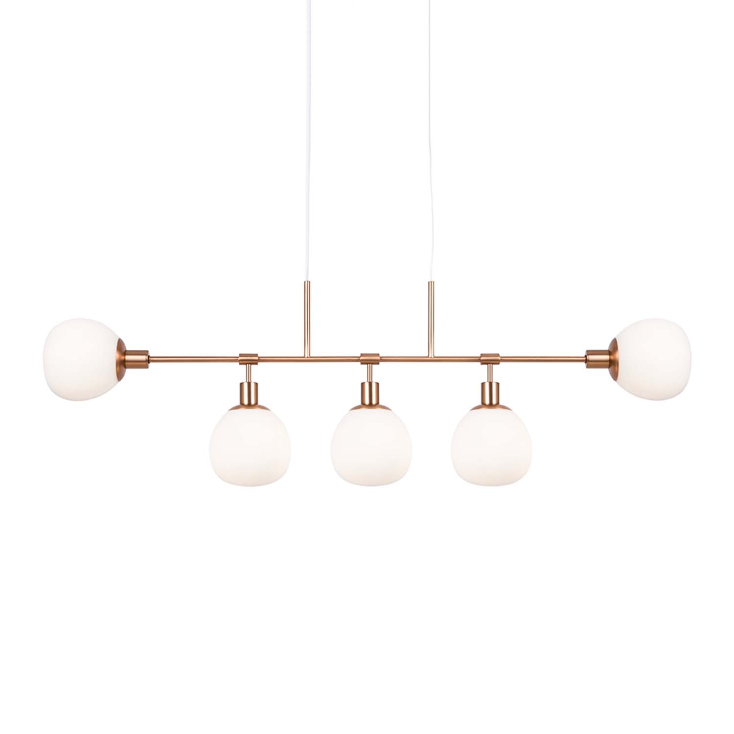 ERICH - Lustre art déco long avec boules en verre