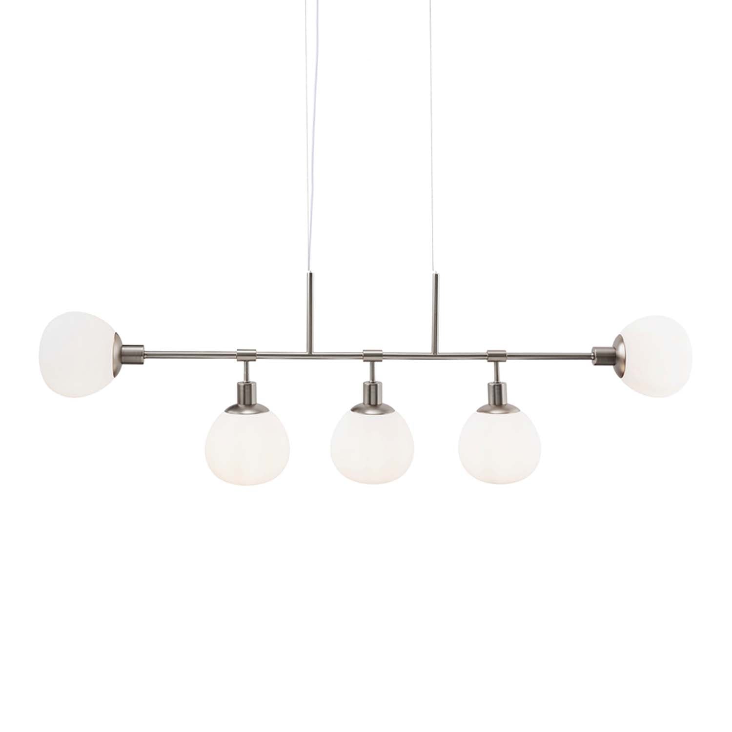 ERICH - Long art deco chandelier with glass balls
