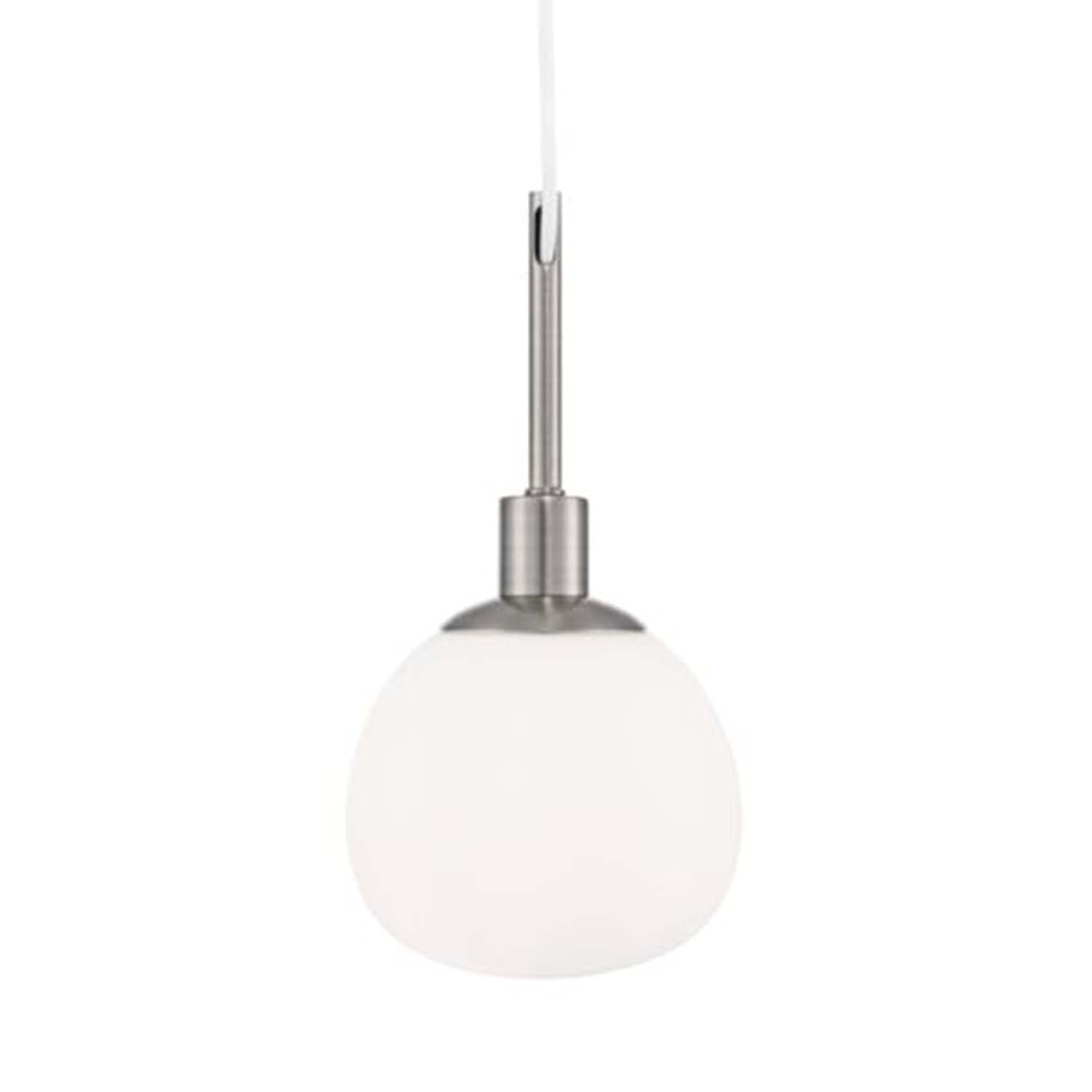 ERICH - Vintage pendant light with opaque glass globe