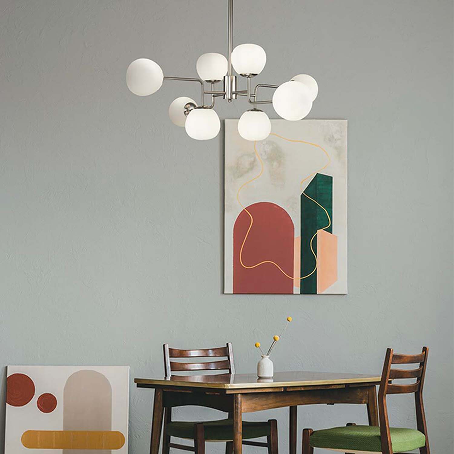 ERICH - Art deco pendant light with glass balls