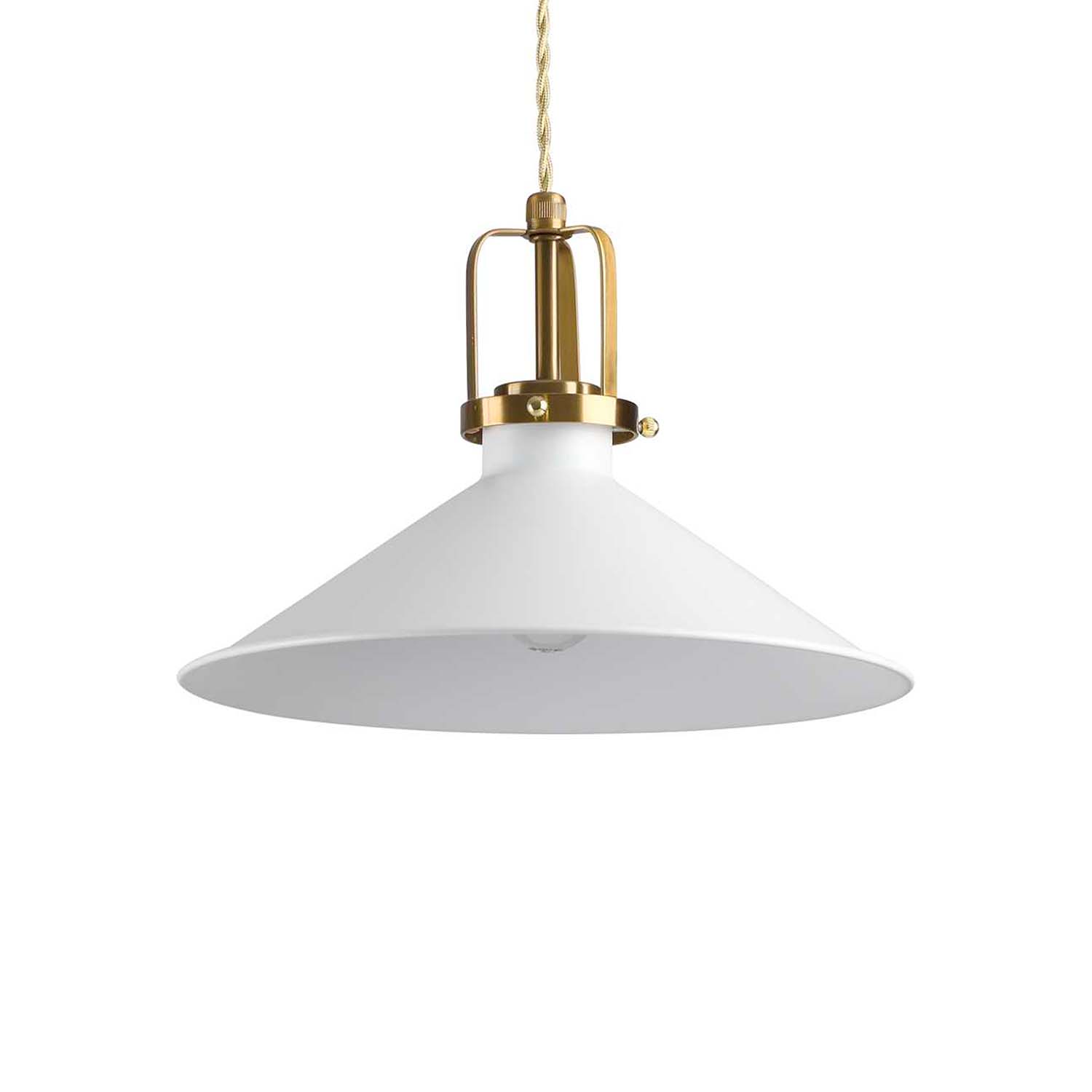 ERIS - Industrial suspension in black or white steel and brass