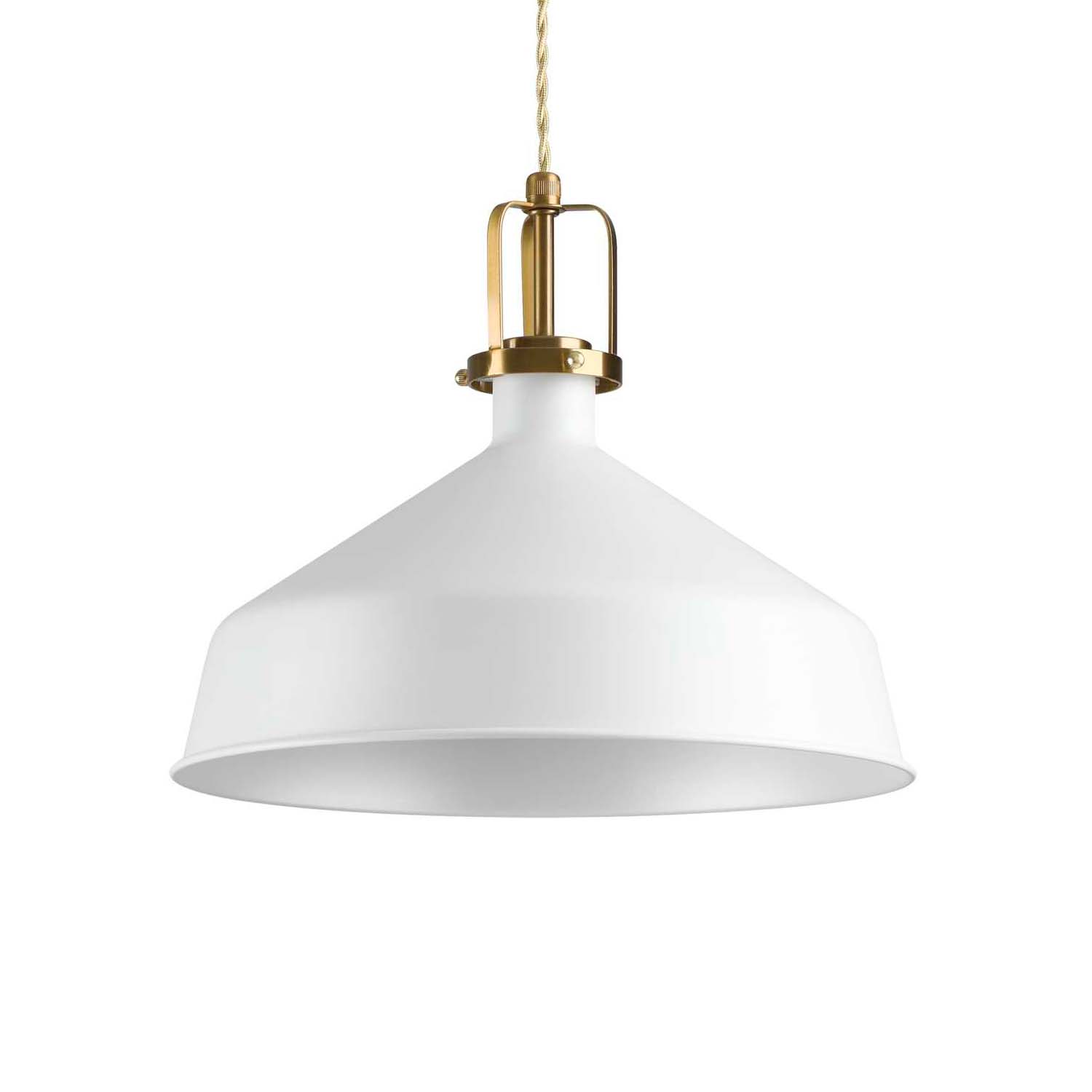 ERIS - Dome pendant light in industrial black or white steel
