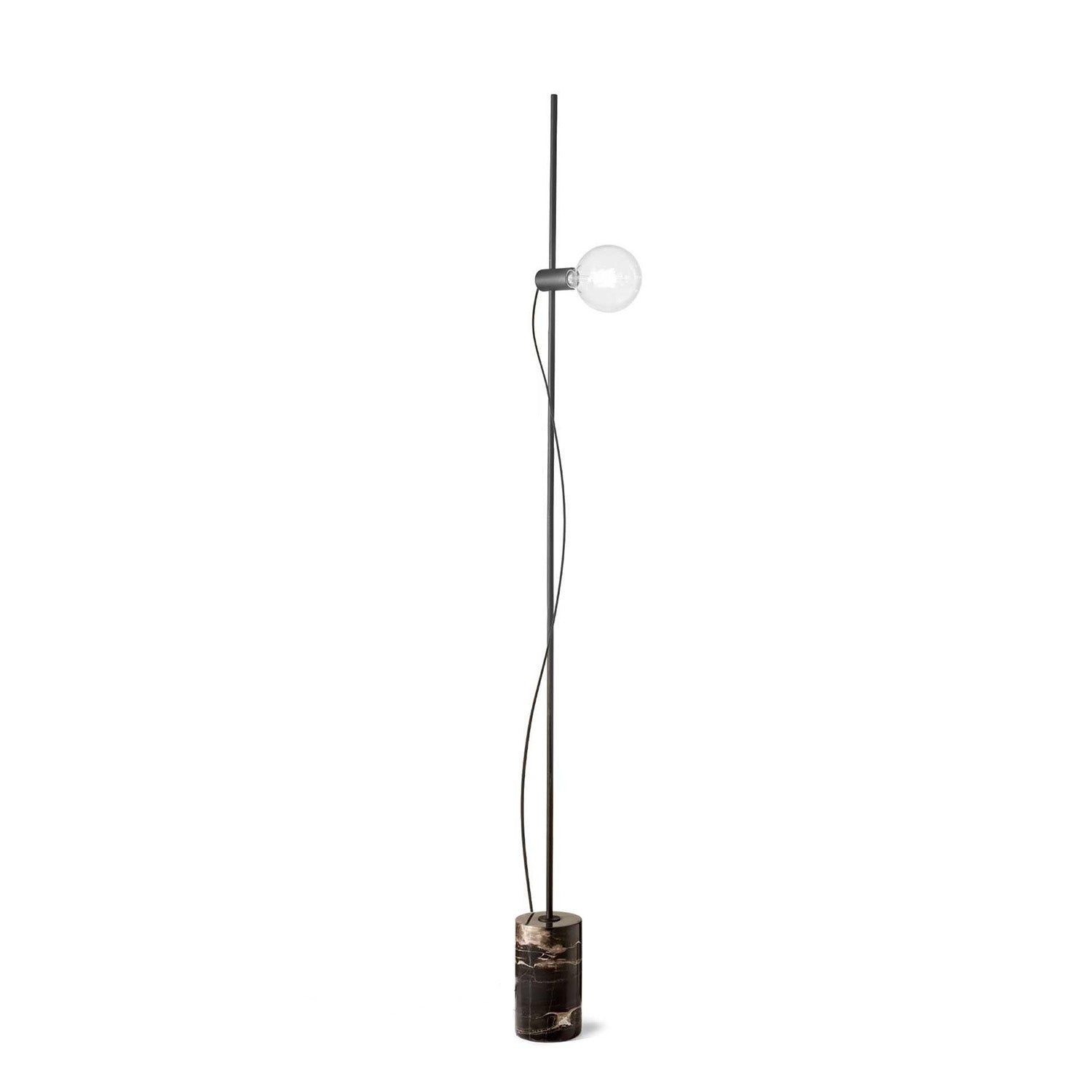 EVA - Lampadaire pied effet marbre avec ampoule