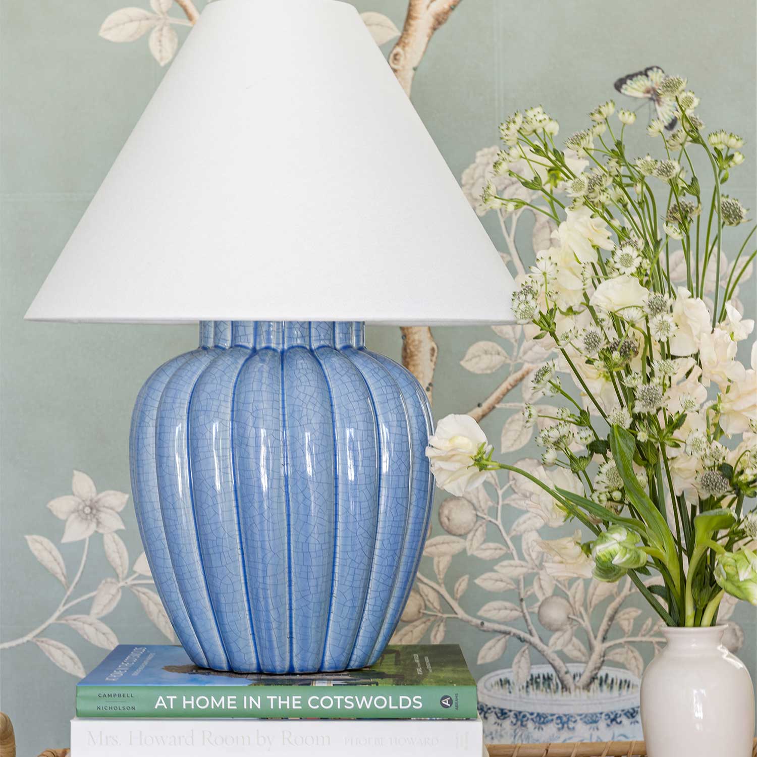 Clarendon - Crackled ceramic design lamp for bedroom