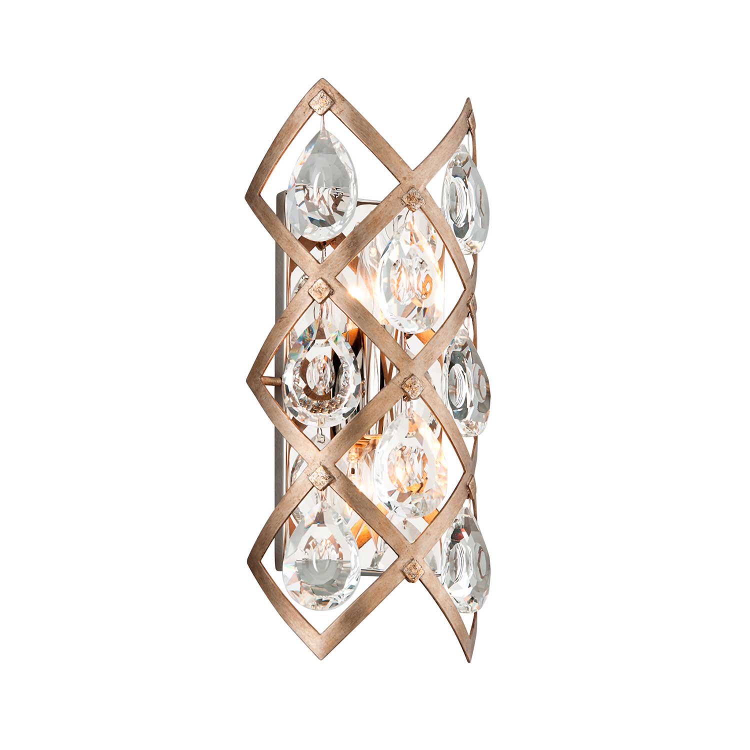 Tiara - Vintage Wandlampe aus Bronze und Kristall