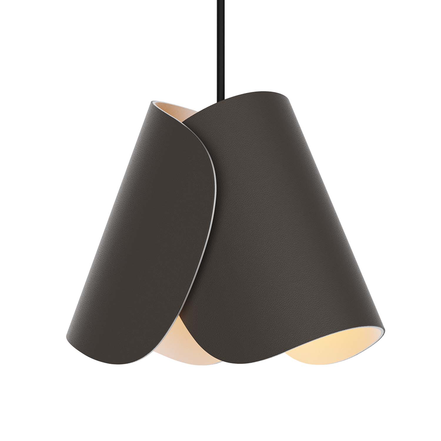FLIP - Reversible suspension lamp in vegan leather