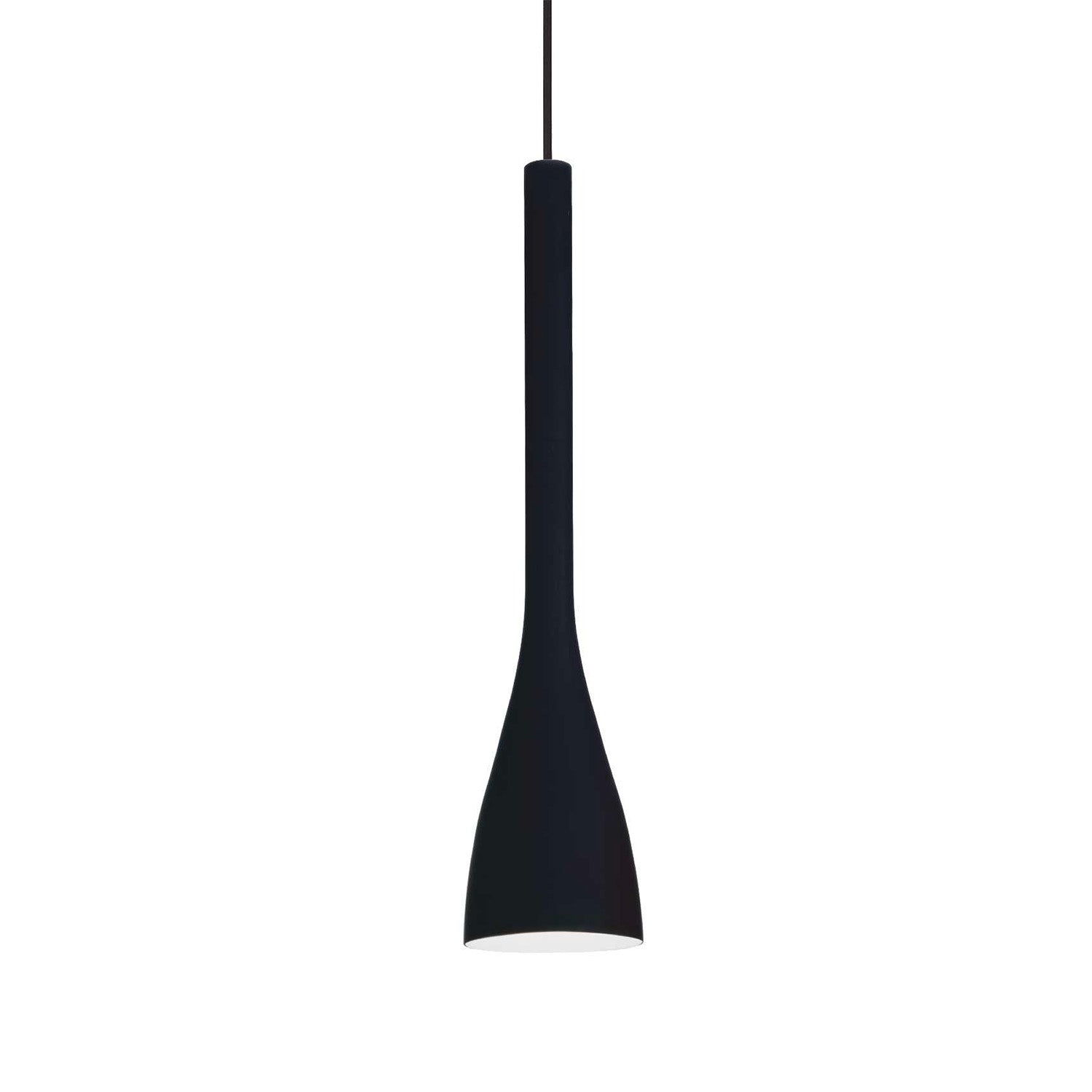 FLUT - Flute pendant light in black or white glass