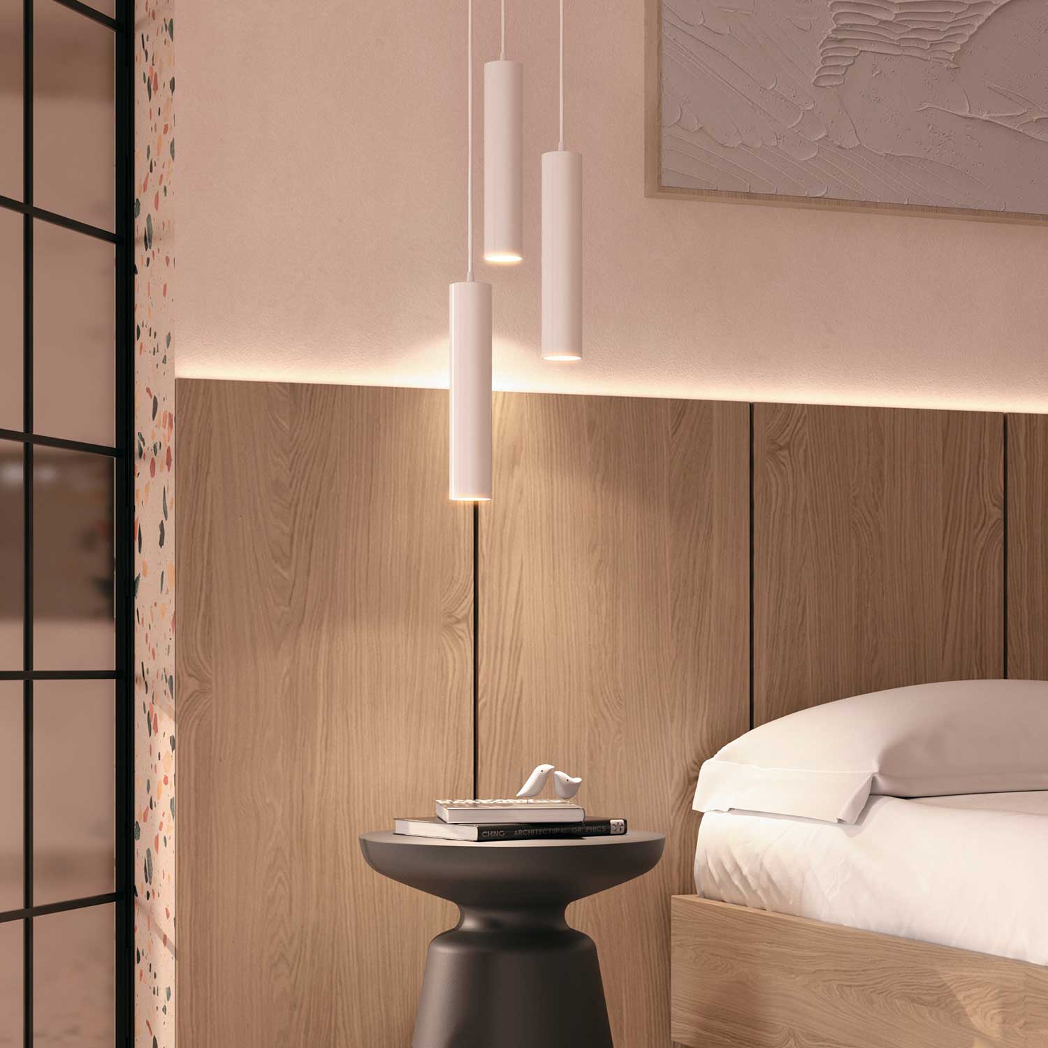 Focus - Modern cylindrical aluminum pendant light