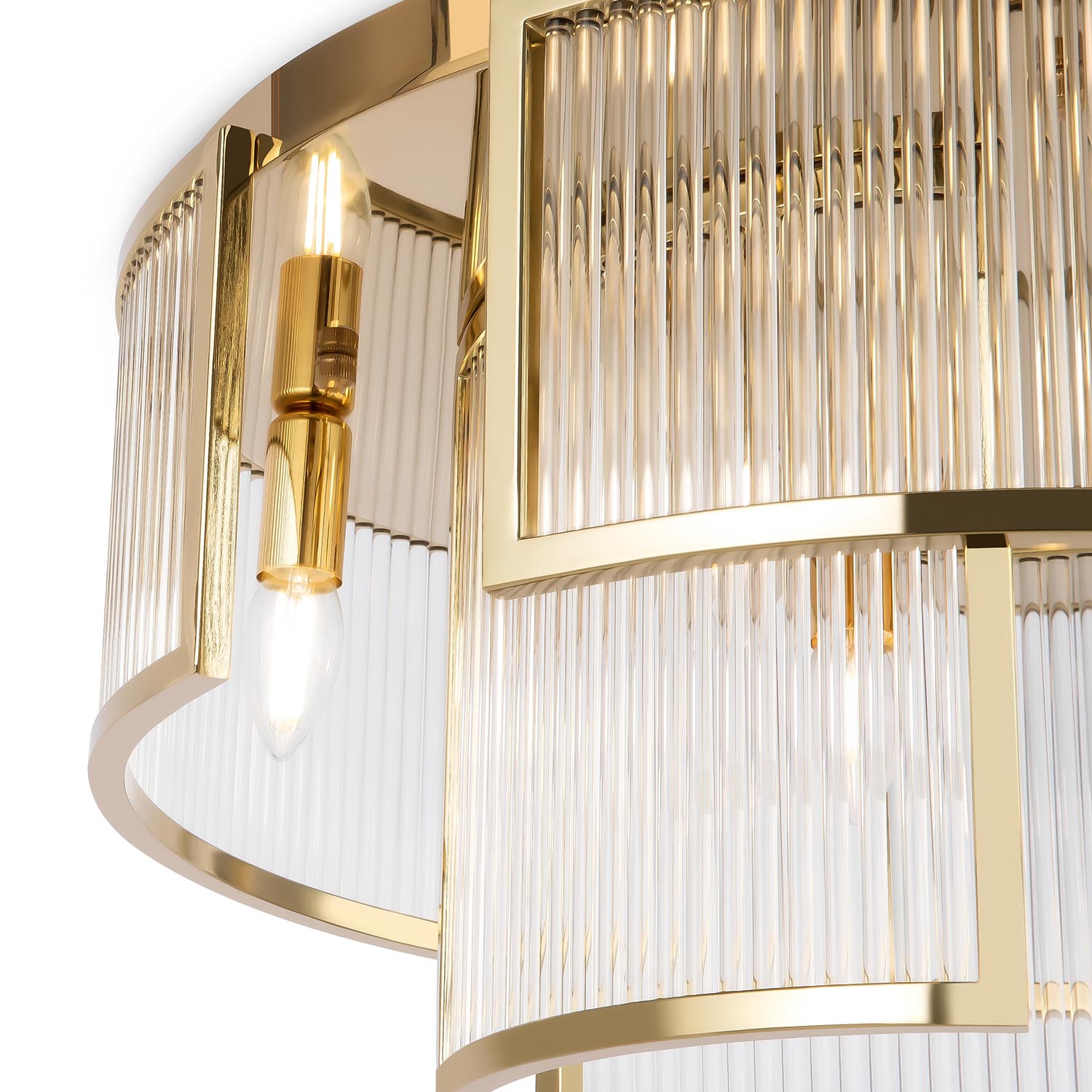 FRAME - Chic golden ceiling light for art deco living room