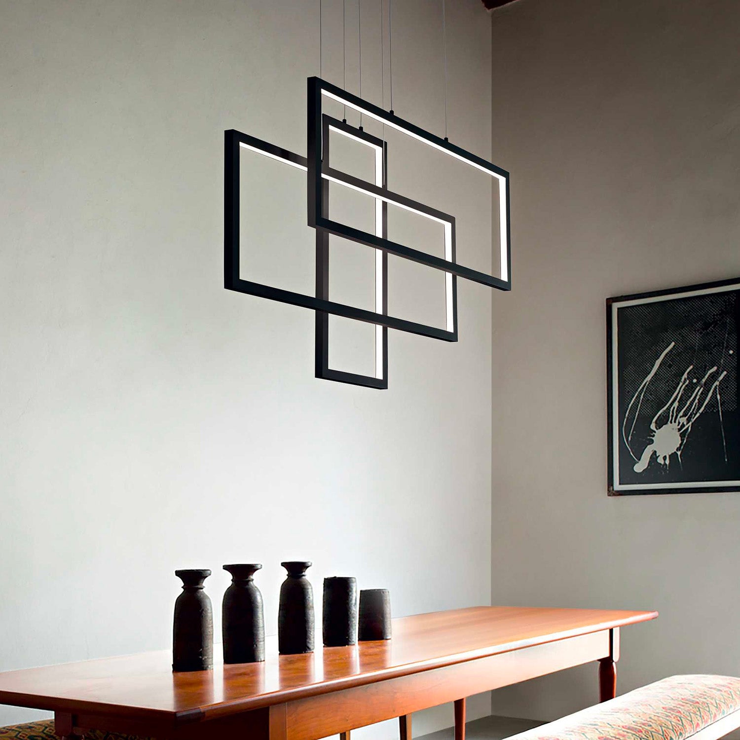 FRAME - Geometrische Design-Pendelleuchte mit integrierter LED