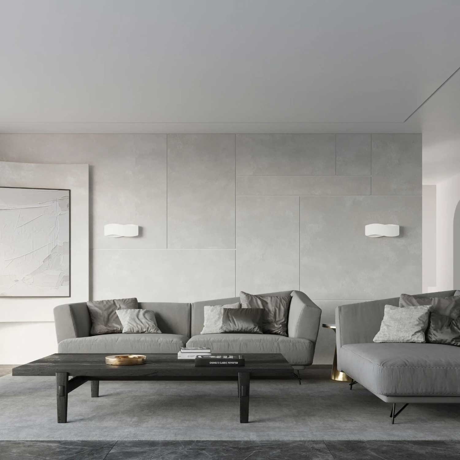 Prop - Aplique de pared para salón en acero diseño contemporáneo