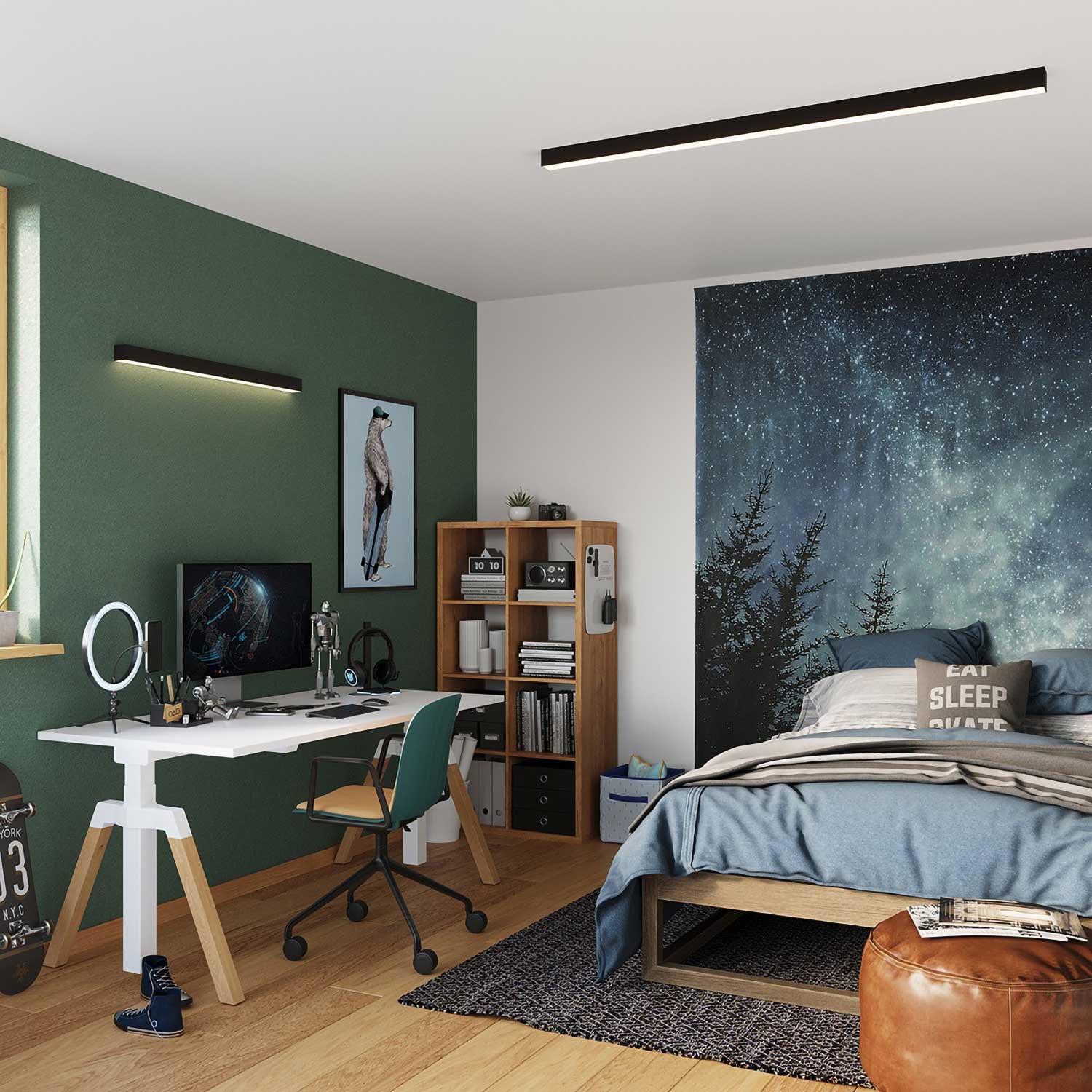 Yed - LED strip ceiling light for modern kitchen