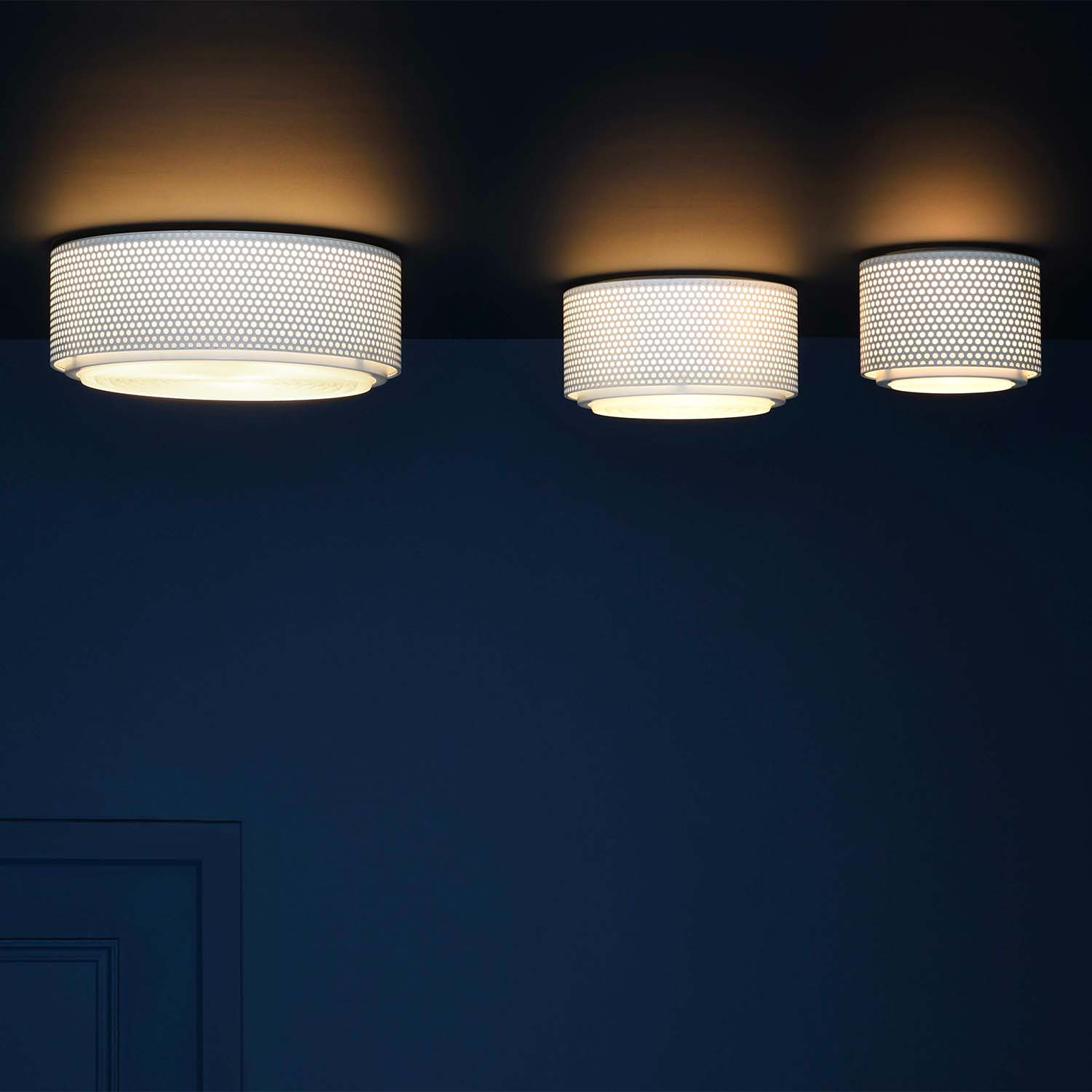 G13 - Retro Vintage Deckenleuchte 50er Jahre Design perforierter Stahl