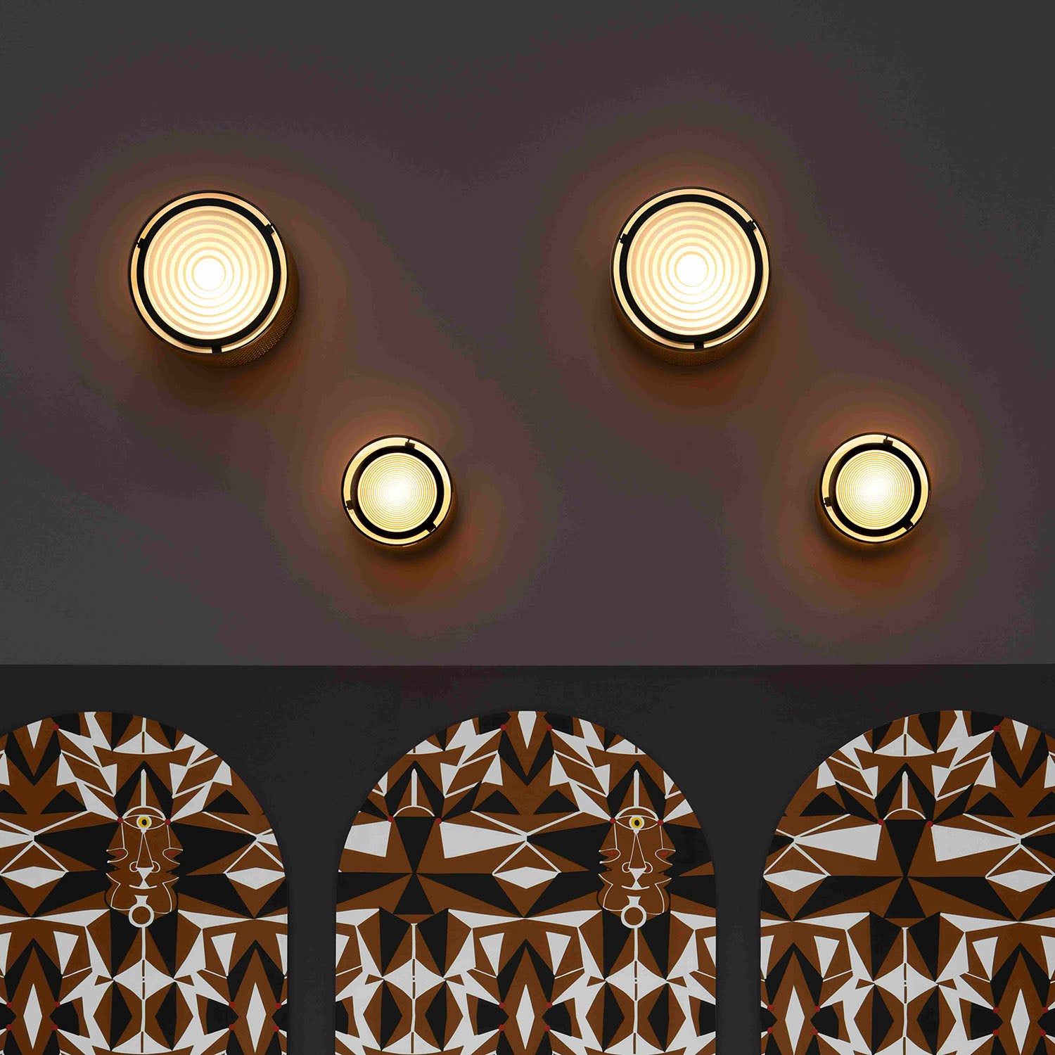 G13 - Retro Vintage Deckenleuchte 50er Jahre Design perforierter Stahl