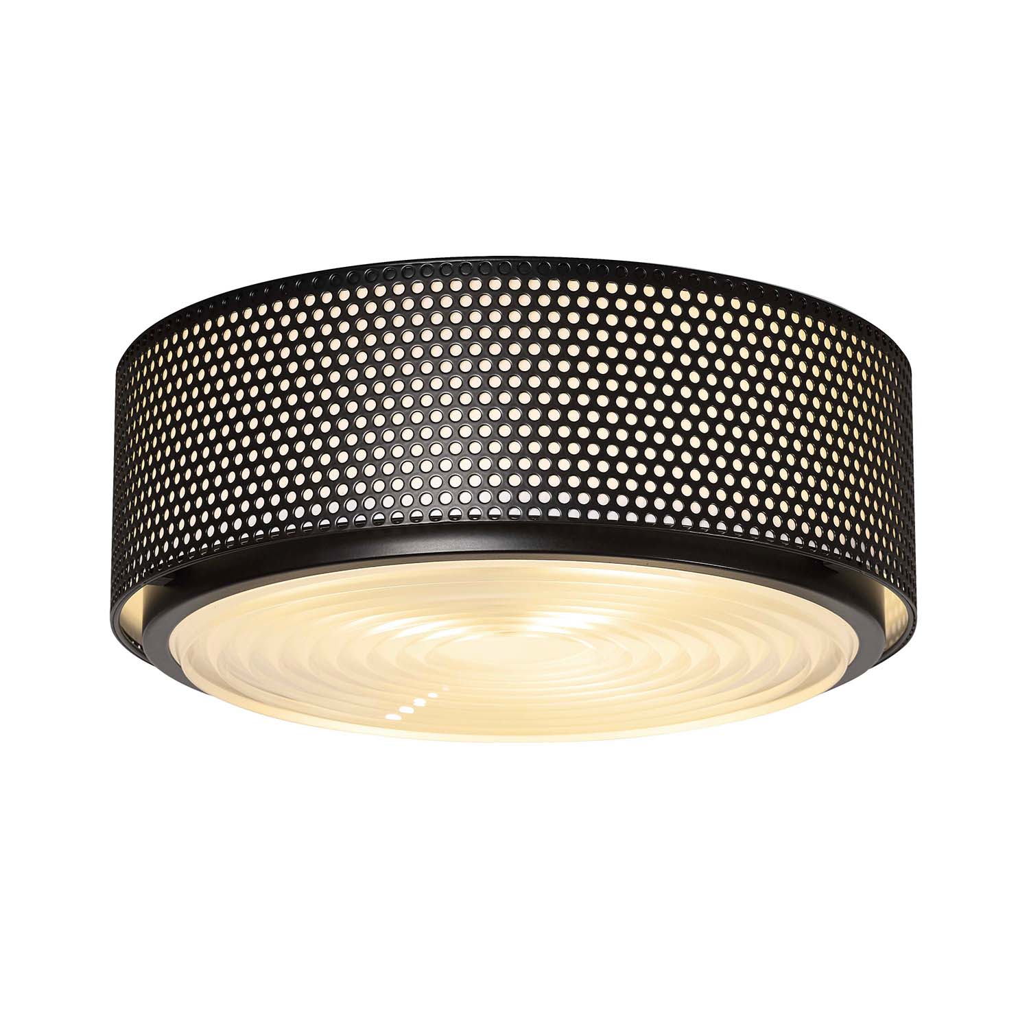 G13 - Retro vintage 1950s ceiling light perforated steel design