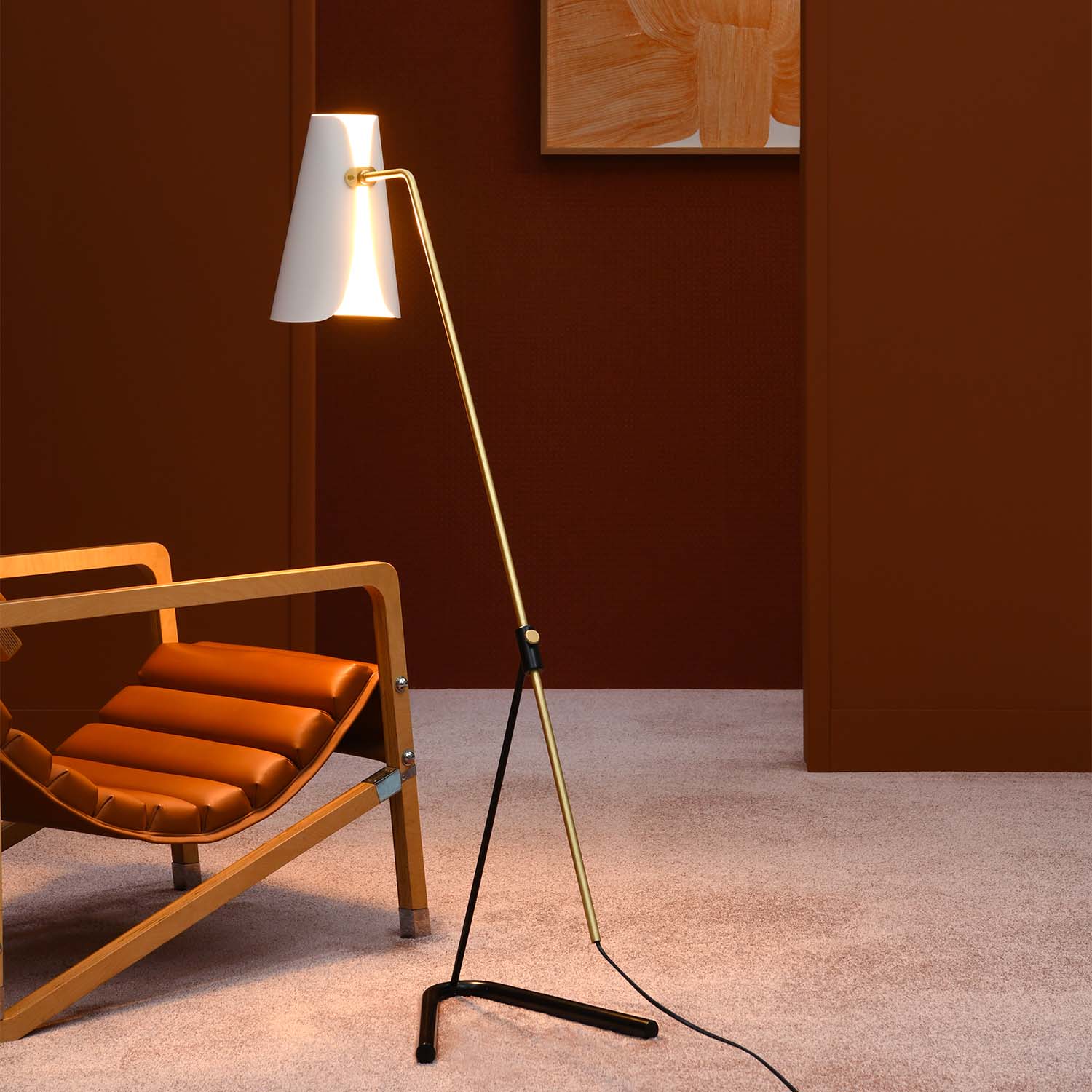 G21 - Lampadaire sur pied rétro vintage années 50 design