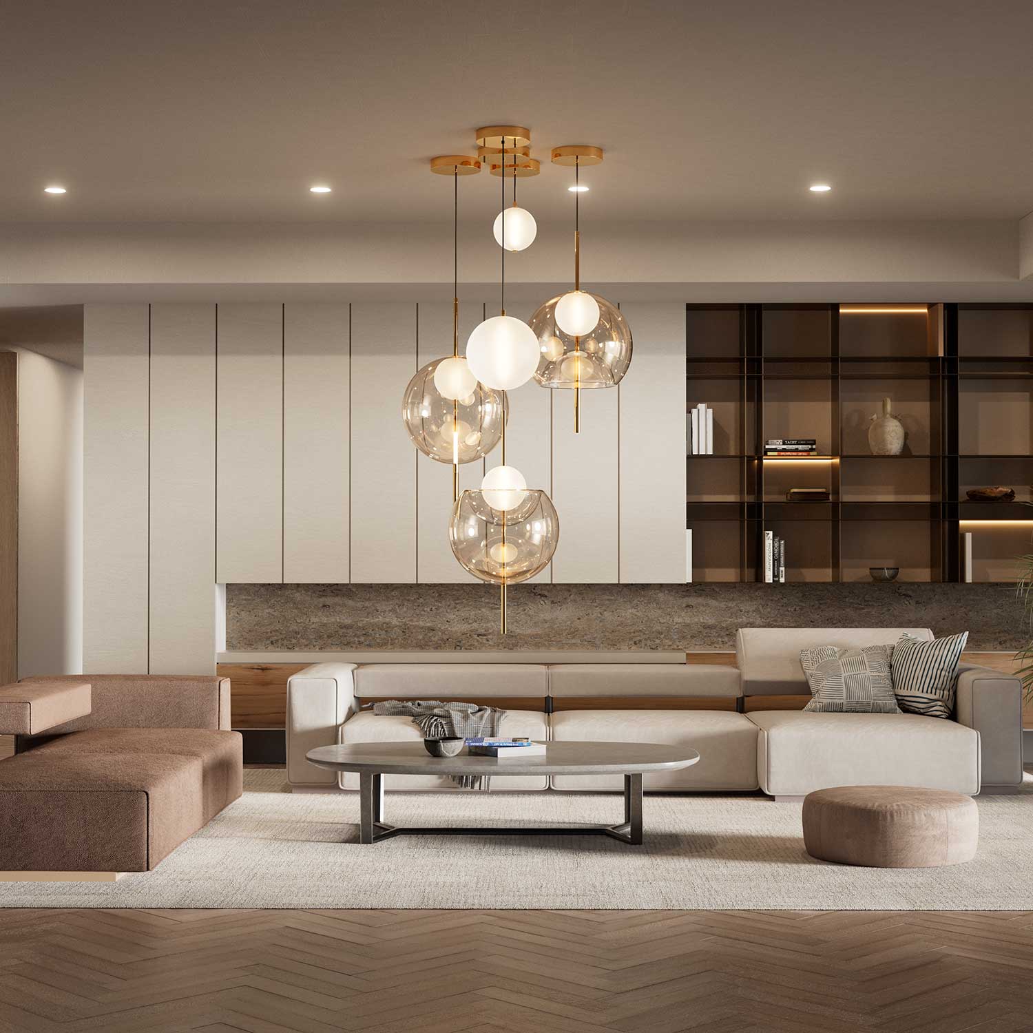 GALILEO - Luxuriöse Hängelampe Glaskugel Design