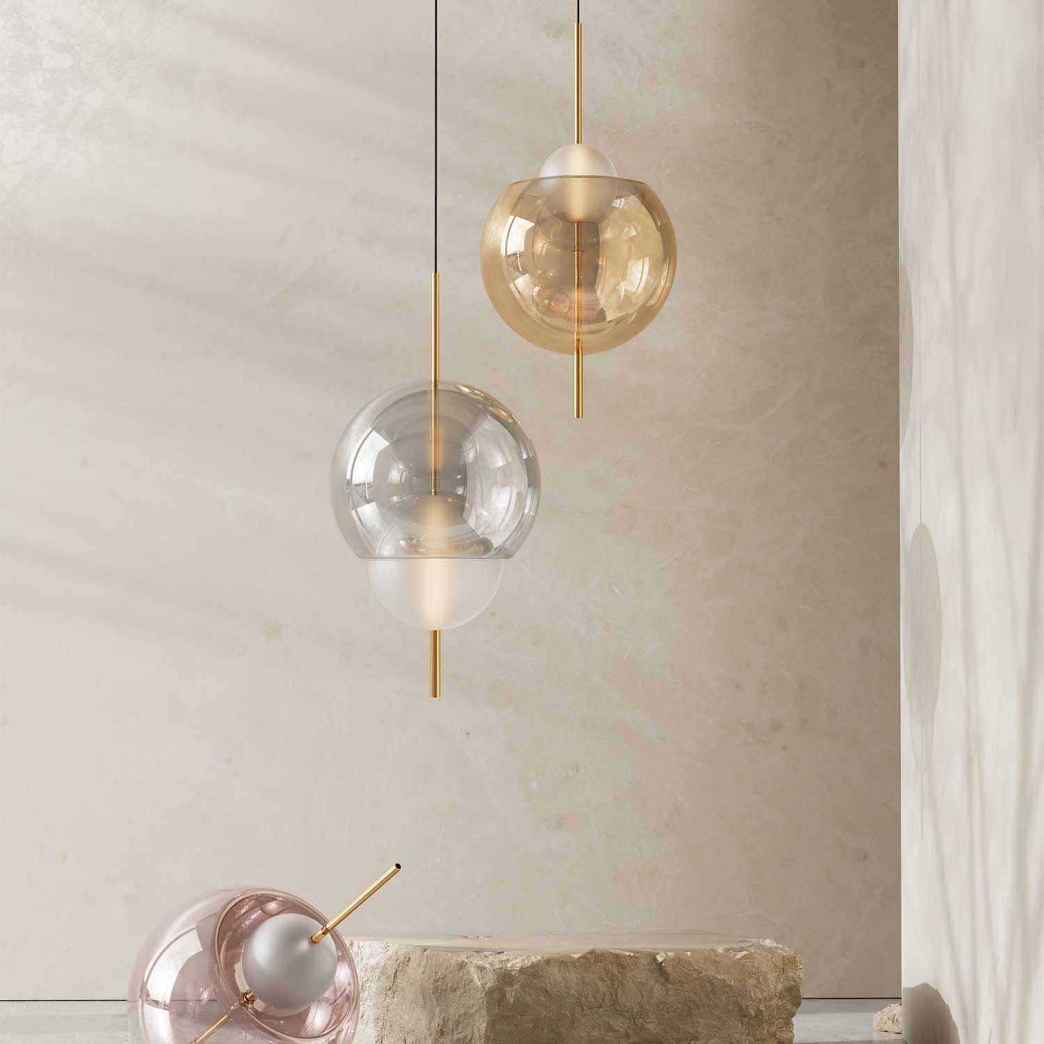 GALILEO - Роскошная подвесная люстра в виде стеклянной сферы дизайна