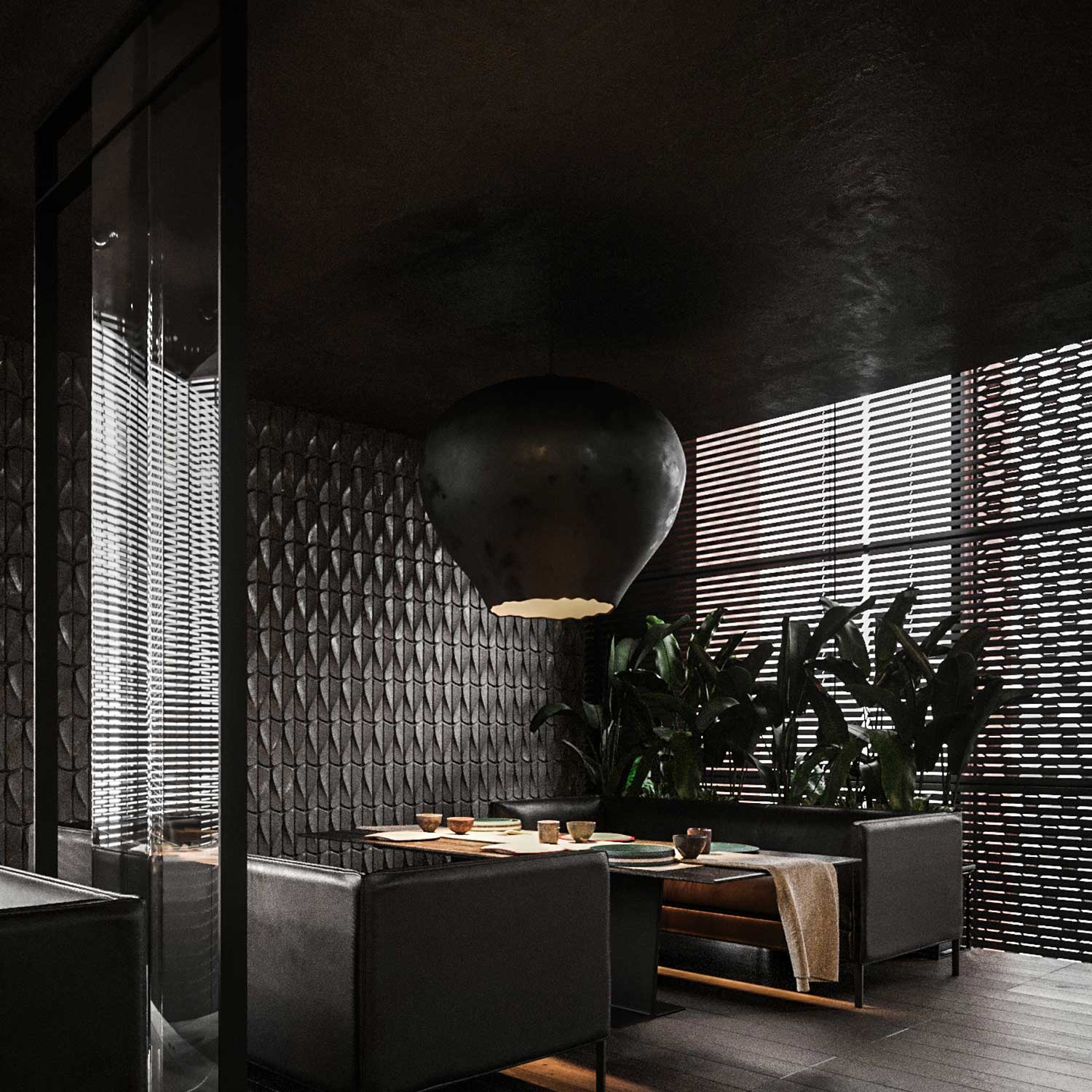 GARLIC - Suspension in raw bronze or ceramic design