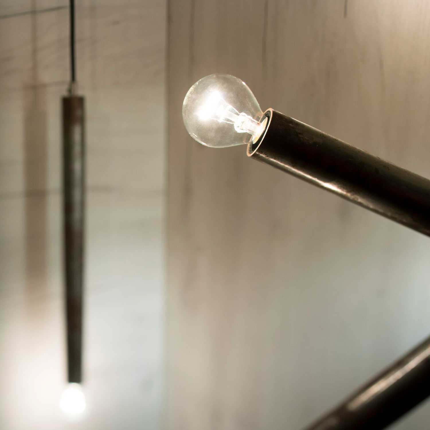 GEMINI SET - Composition of 4 modern design metal chandeliers