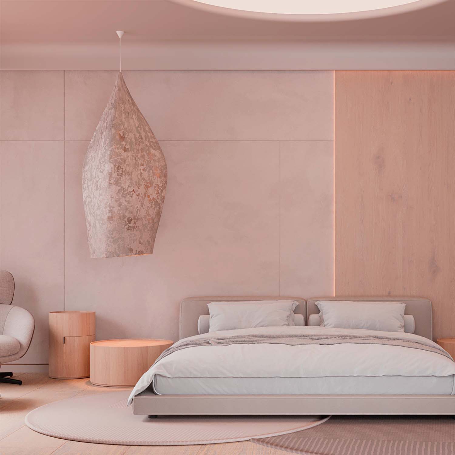 GEMMA - Large bronze pendant light for modern interior