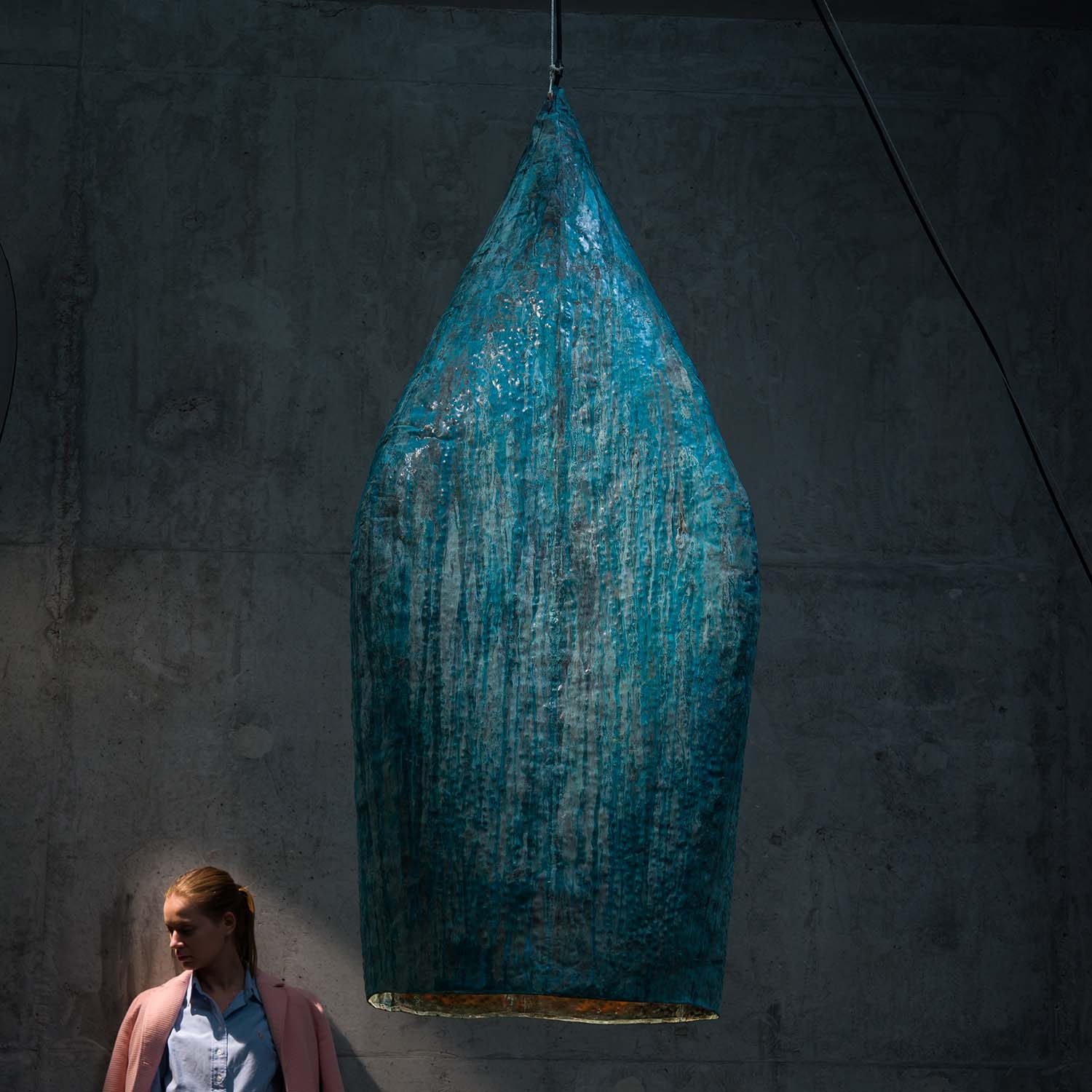 GEMMA - Large bronze pendant light for modern interior