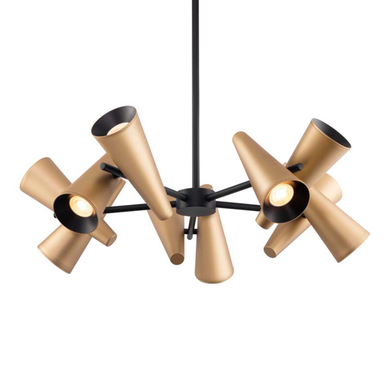 GIRO - Vintage chandelier with adjustable spotlight projectors